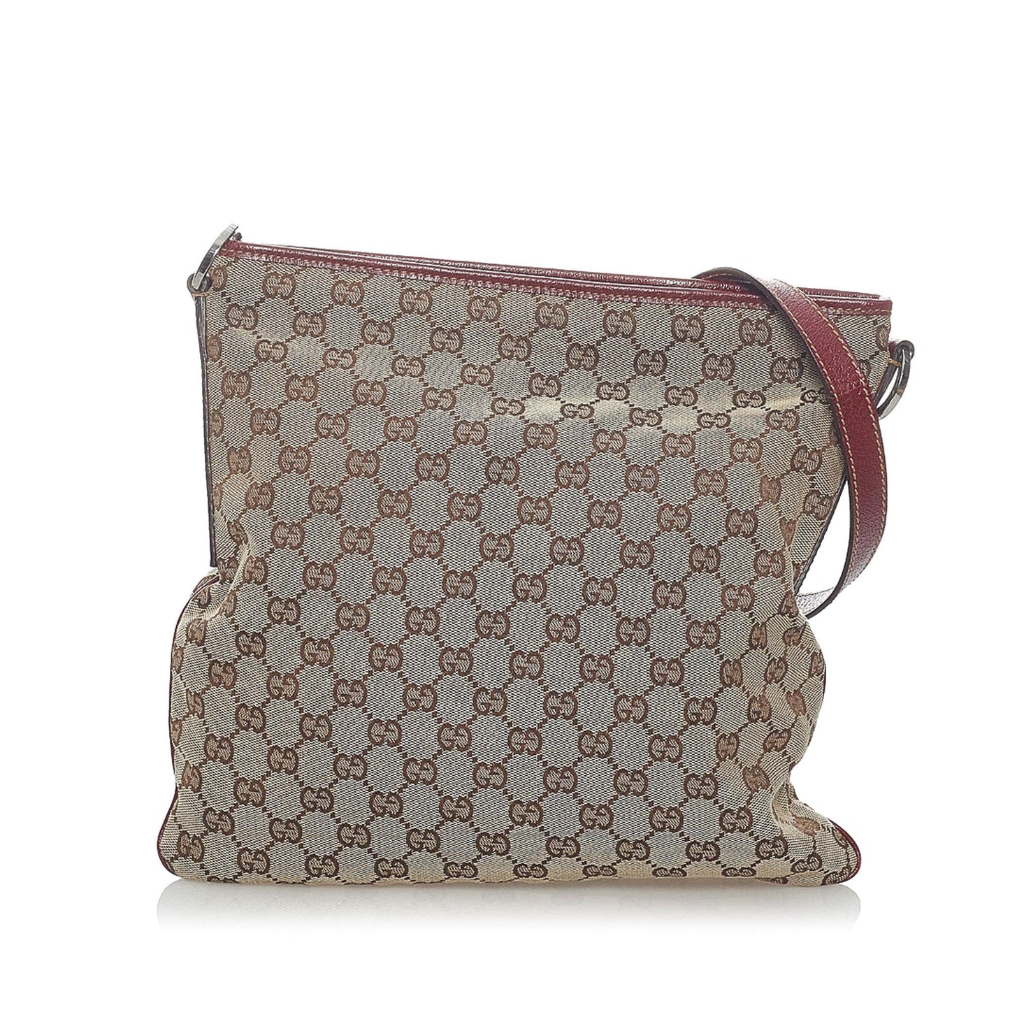 Gucci GG SHG Canvas Brown Red Crossbody Bag