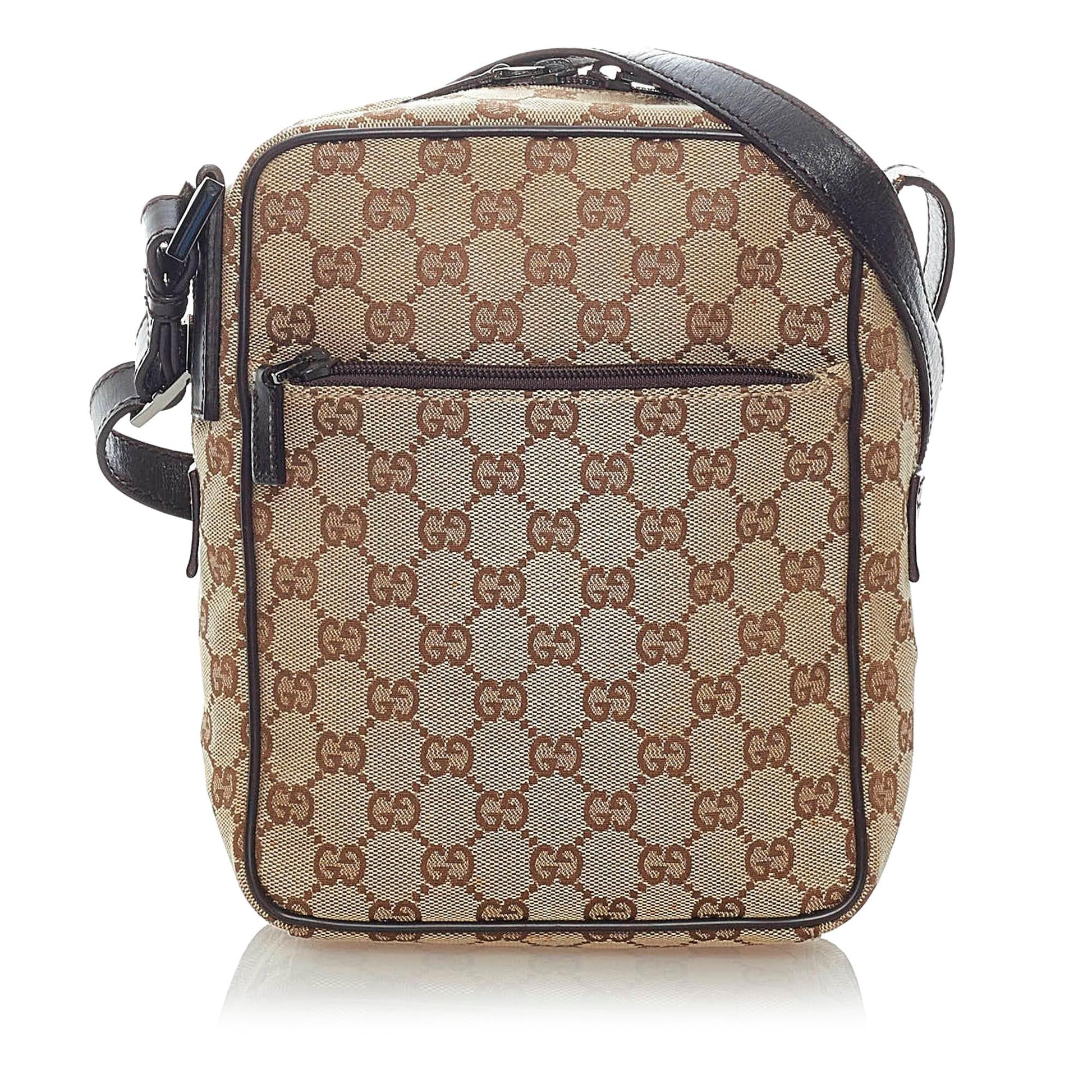 Gucci GG SHG Canvas Brown Crossbody Bag 10