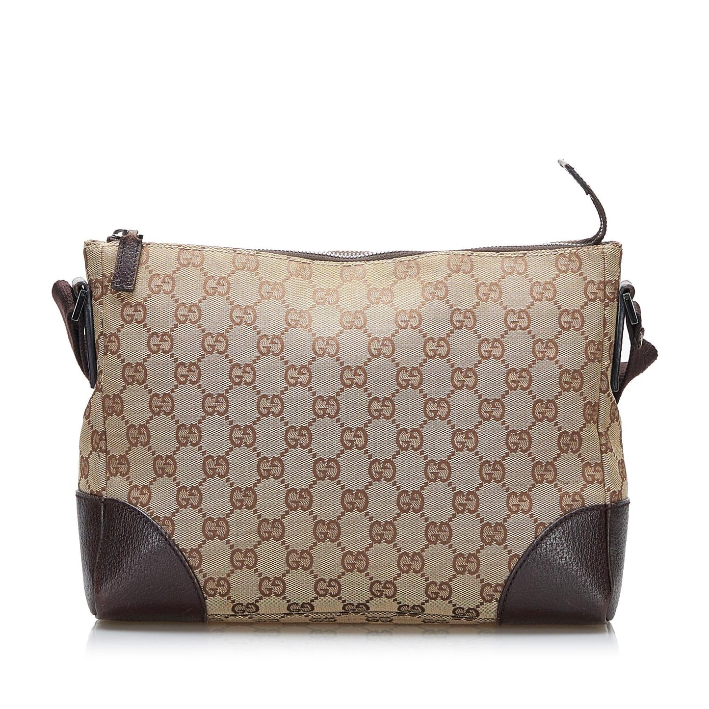 Gucci GG SHG-bEZWx8 Canvas Brown Crossbody Bag