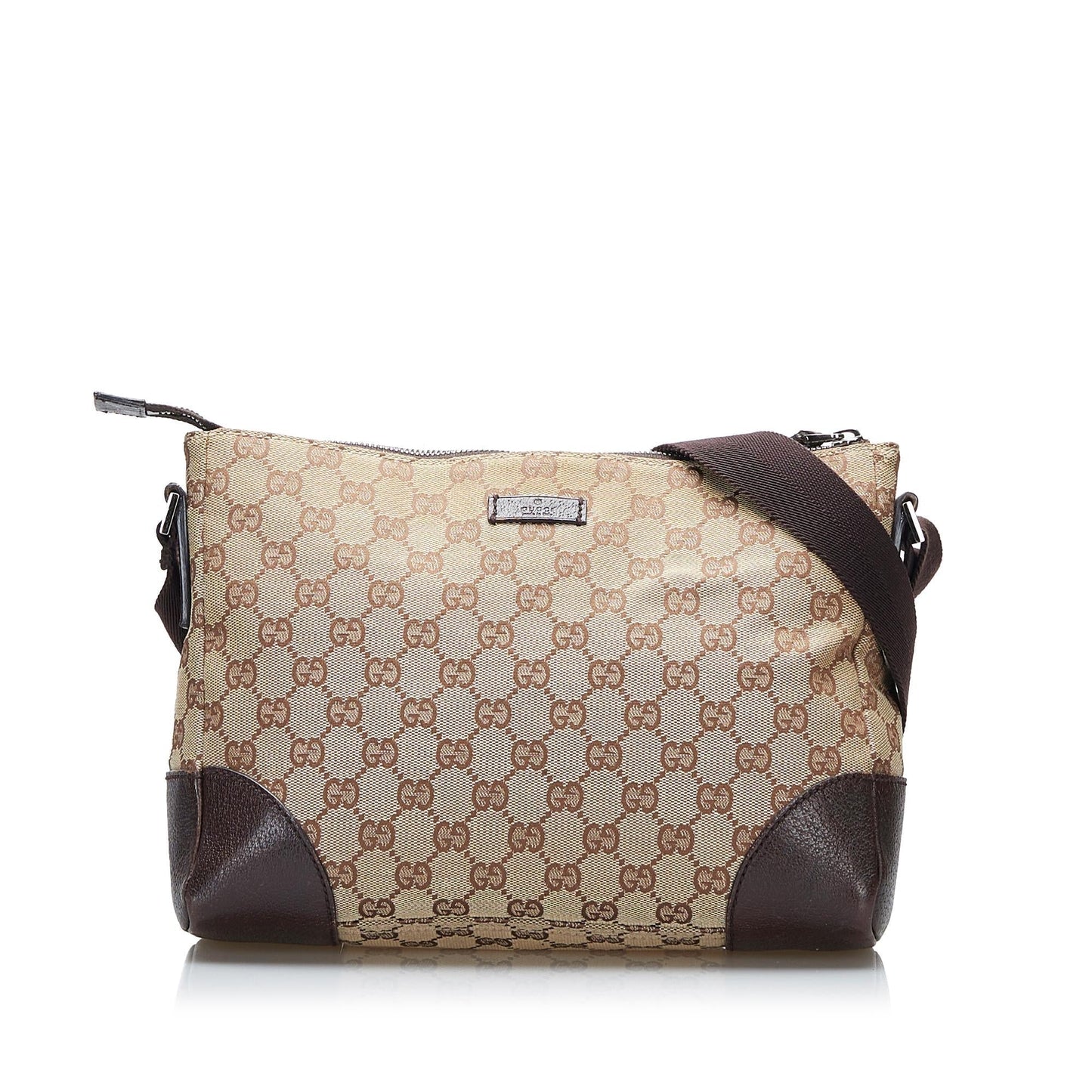 Gucci GG SHG-bEZWx8 Canvas Brown Crossbody Bag