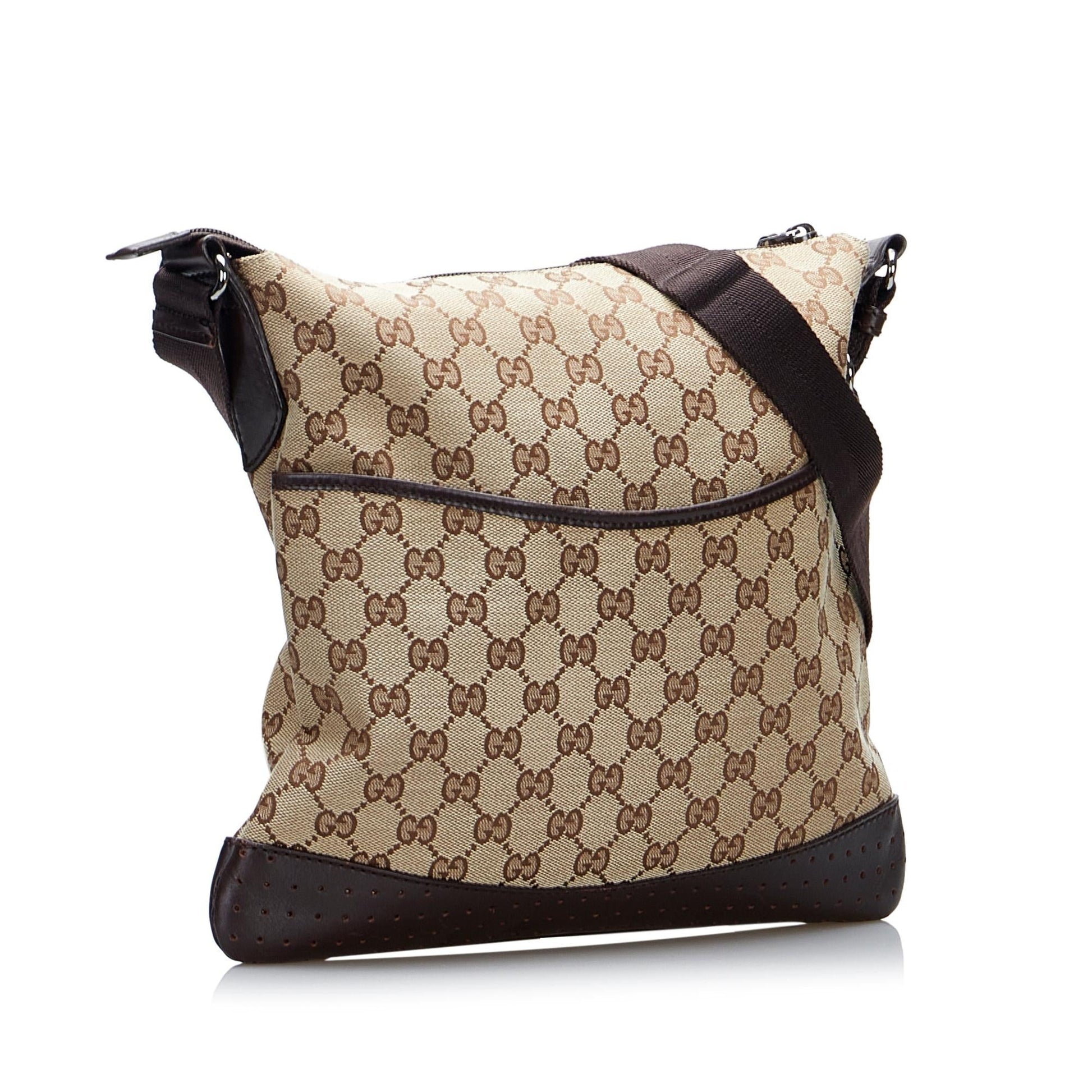Gucci GG SHG-DUHgiy Canvas Brown Crossbody Bag