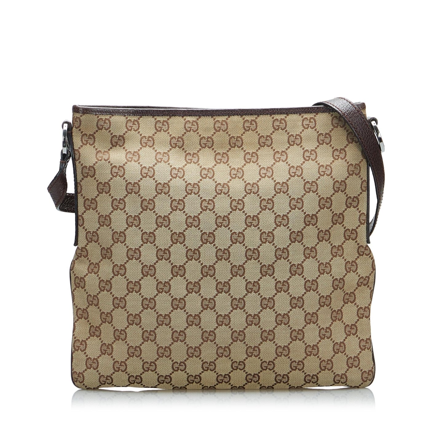 Gucci GG SHG-RVqmST Canvas Brown Crossbody Bag