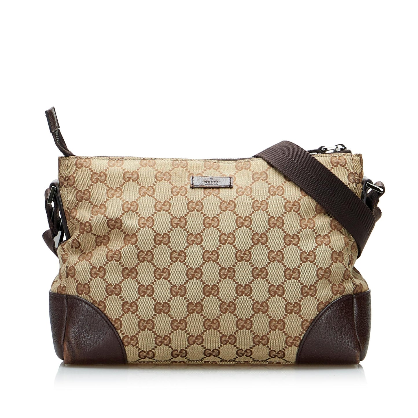 Gucci GG SHG-cXnh8W Canvas Calf Brown Crossbody Bag