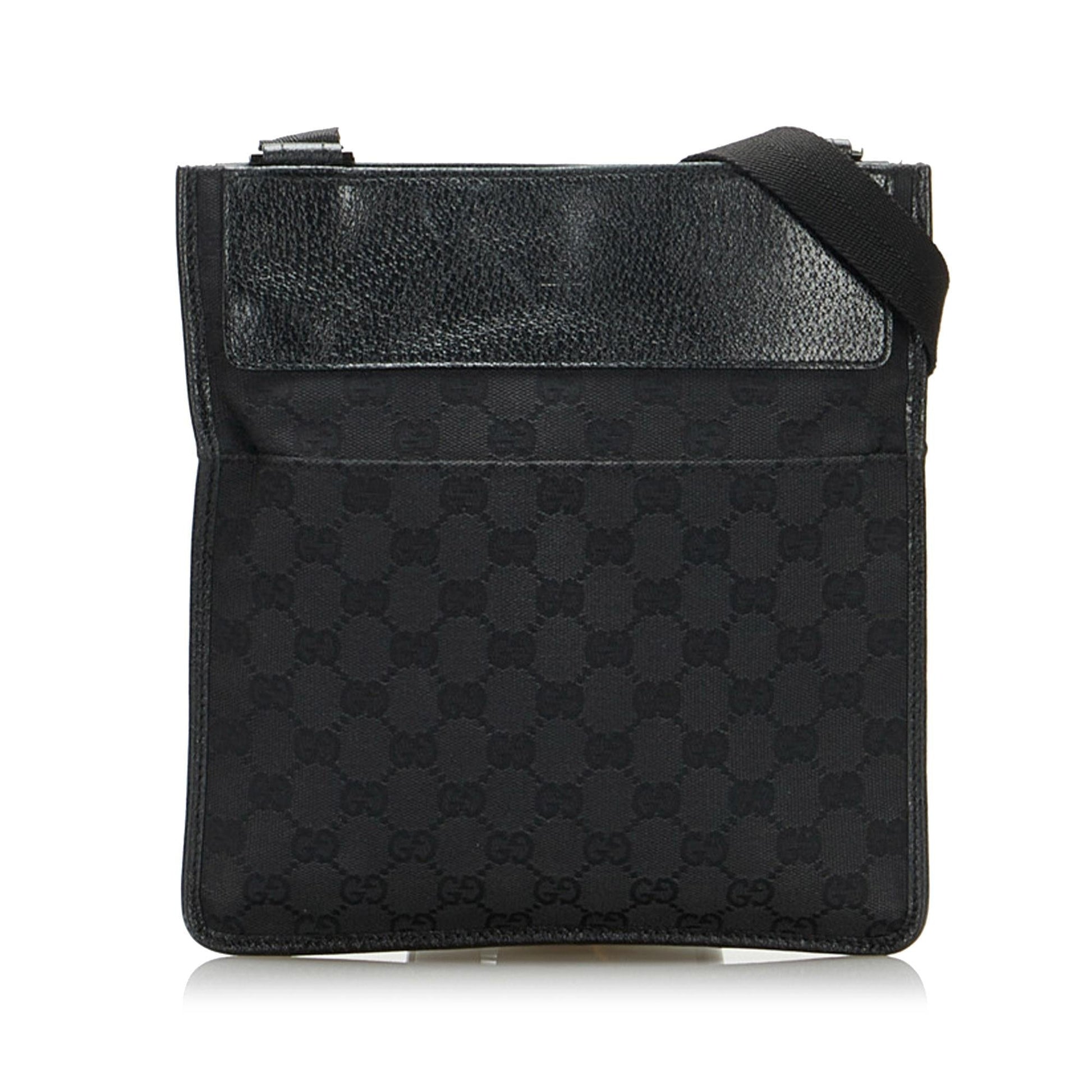 Gucci GG SHG-1uCZP7 Canvas Black Crossbody Bag