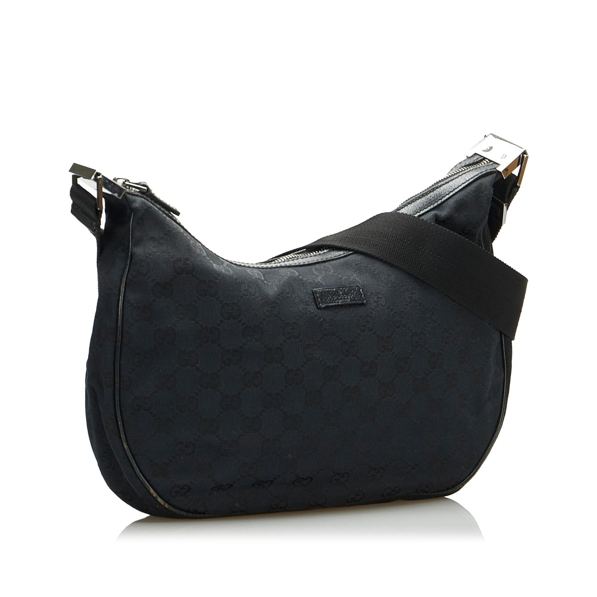 Gucci GG SHG-Y22gvT Canvas Black Crossbody Bag