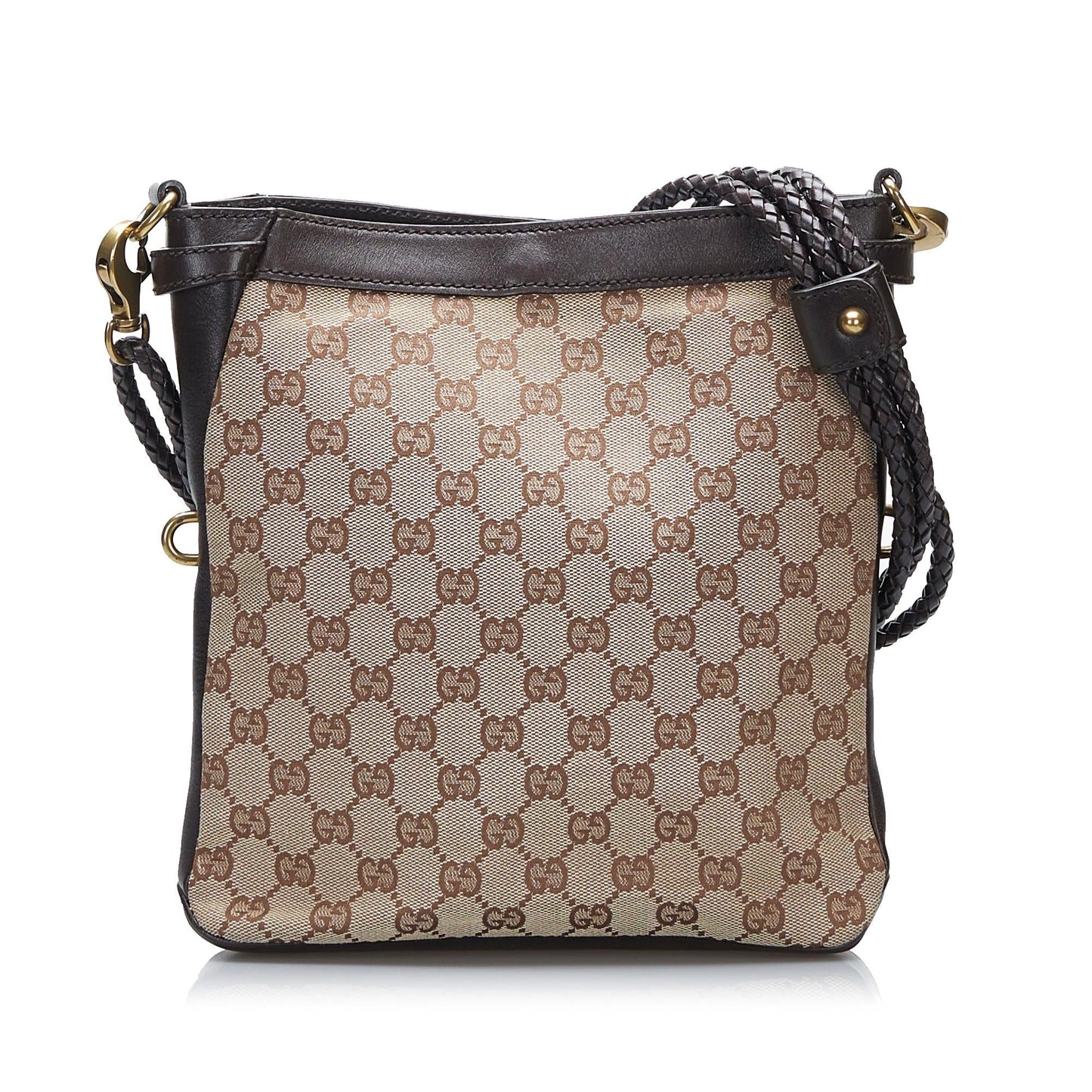 Gucci GG SHG-opFXVL Canvas Brown Crossbody Bag