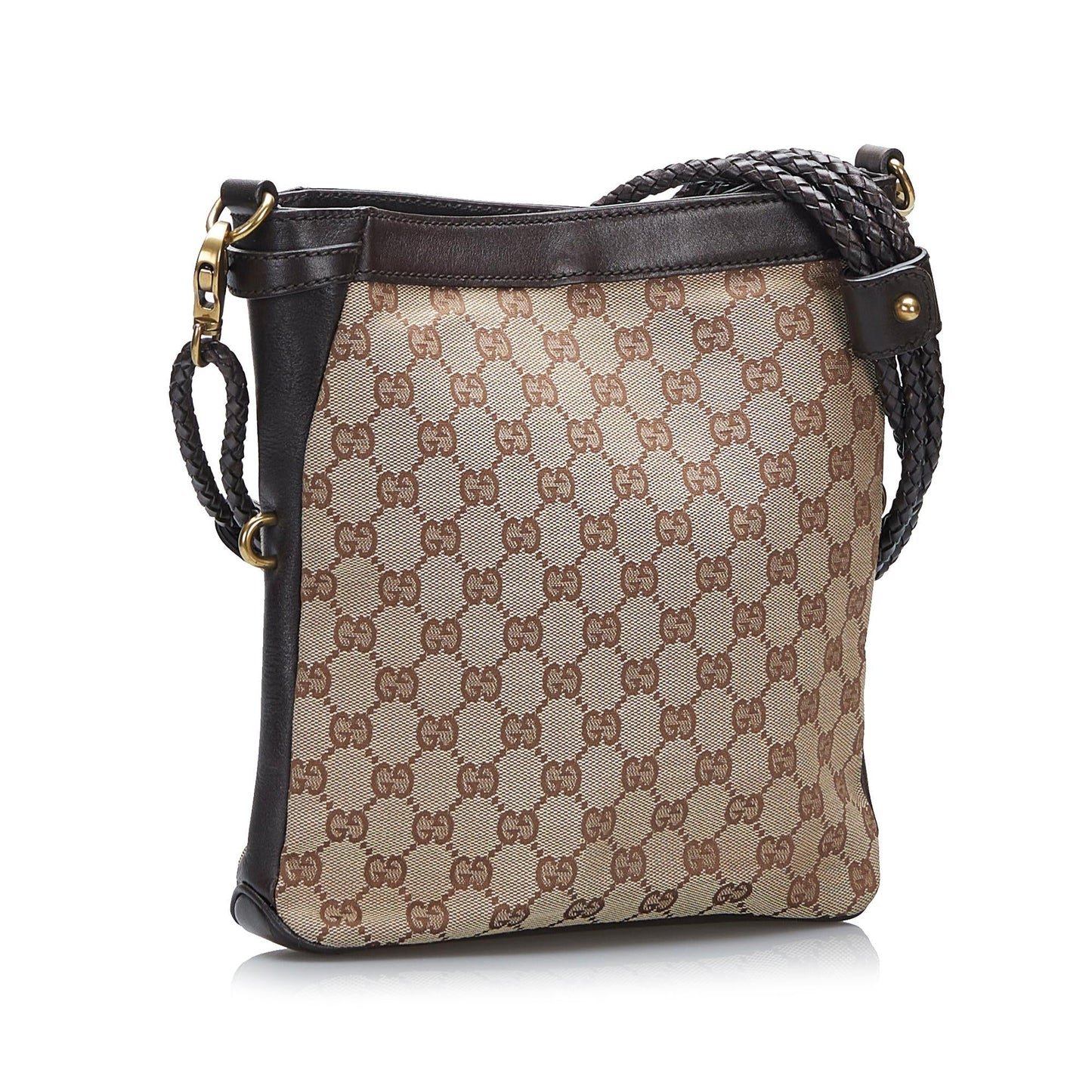 Gucci GG SHG-opFXVL Canvas Brown Crossbody Bag