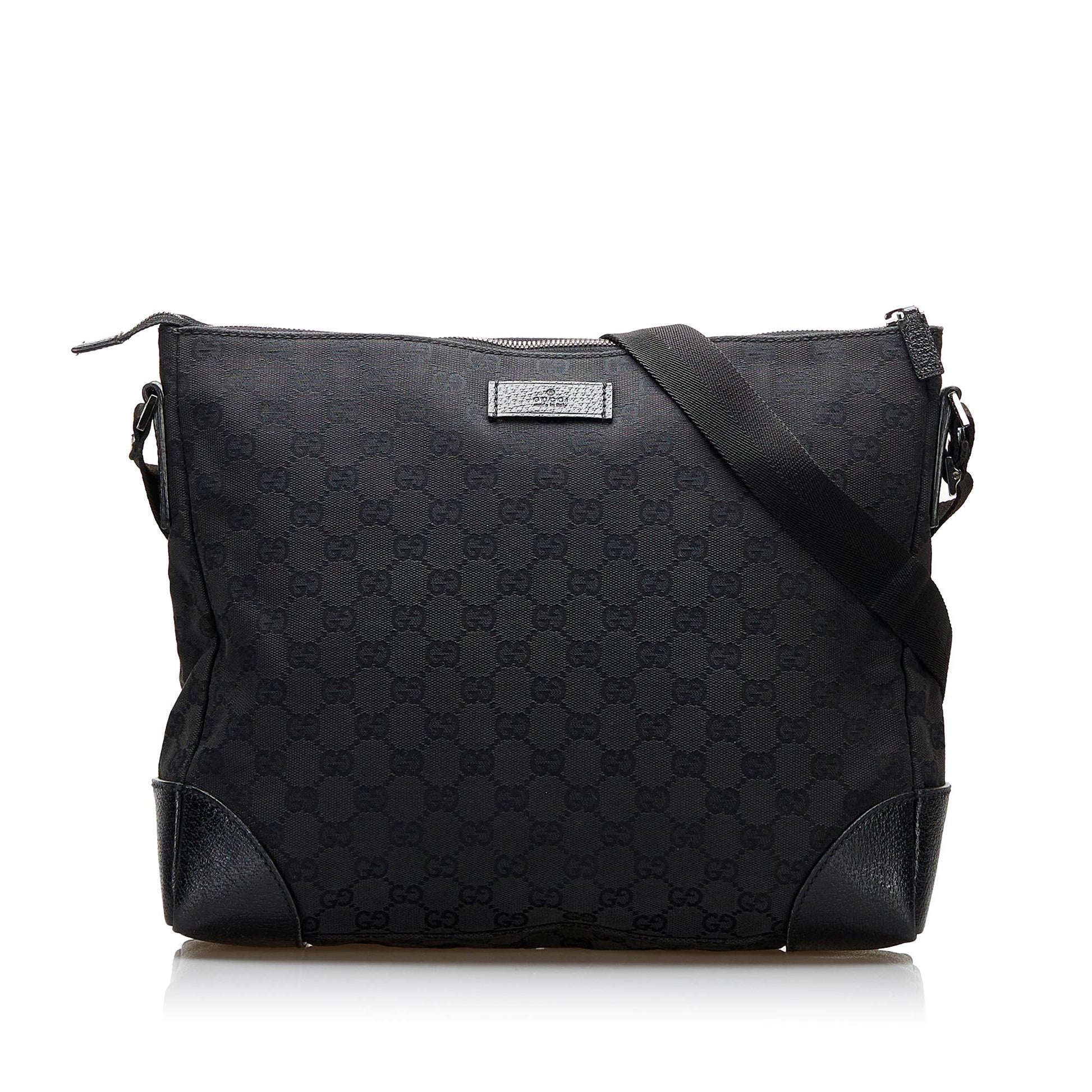 Gucci GG SHG-OTTZxX Canvas Black Crossbody Bag