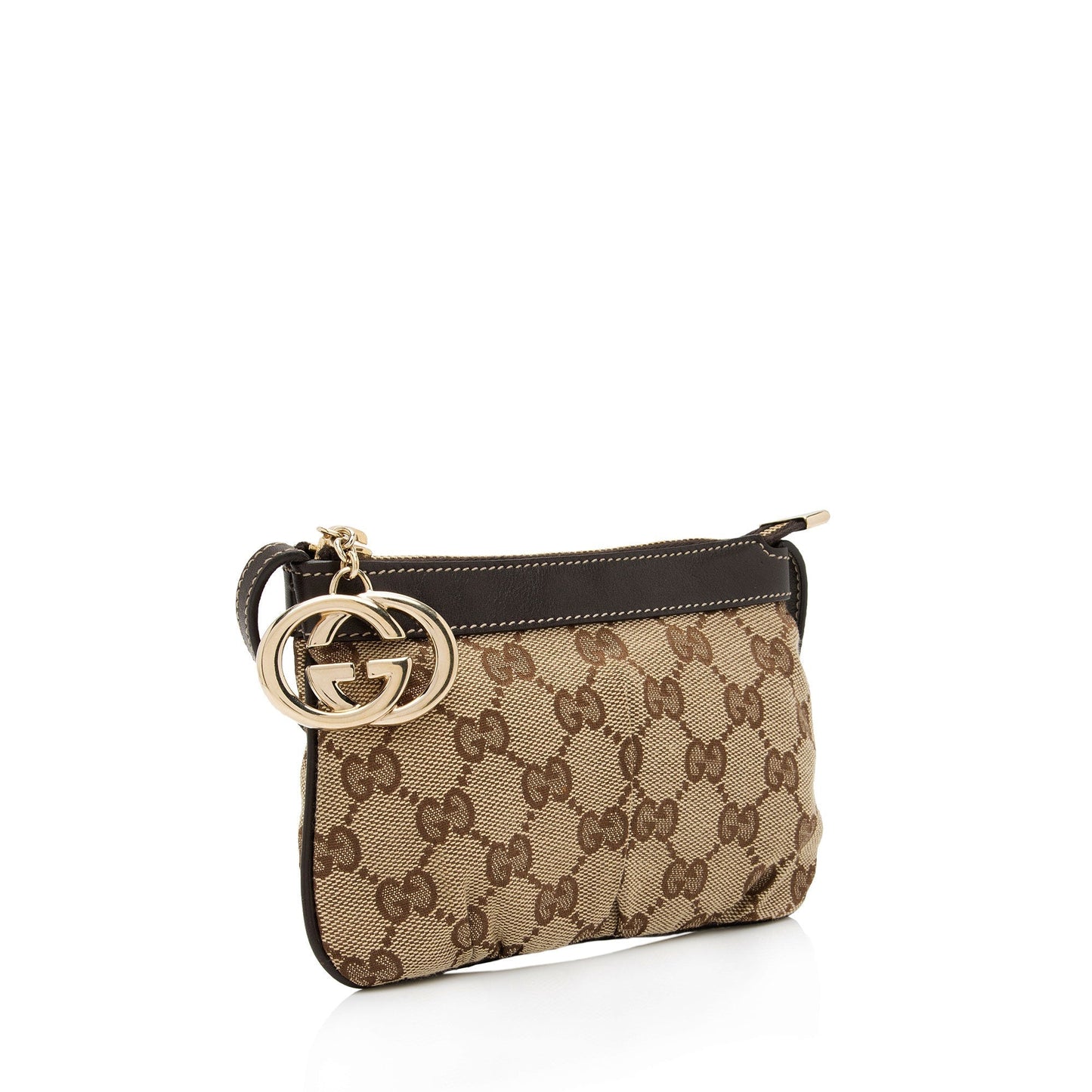 Gucci GG SHF-WODP3d Leather Canvas Brown Beige Crossbody Bag