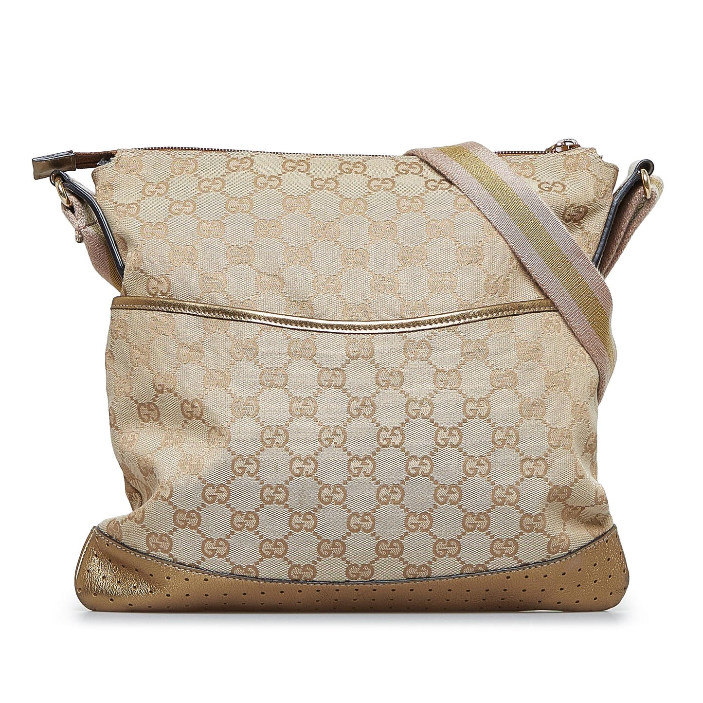 Gucci GG SHG-am6vgN Canvas Brown Crossbody Bag