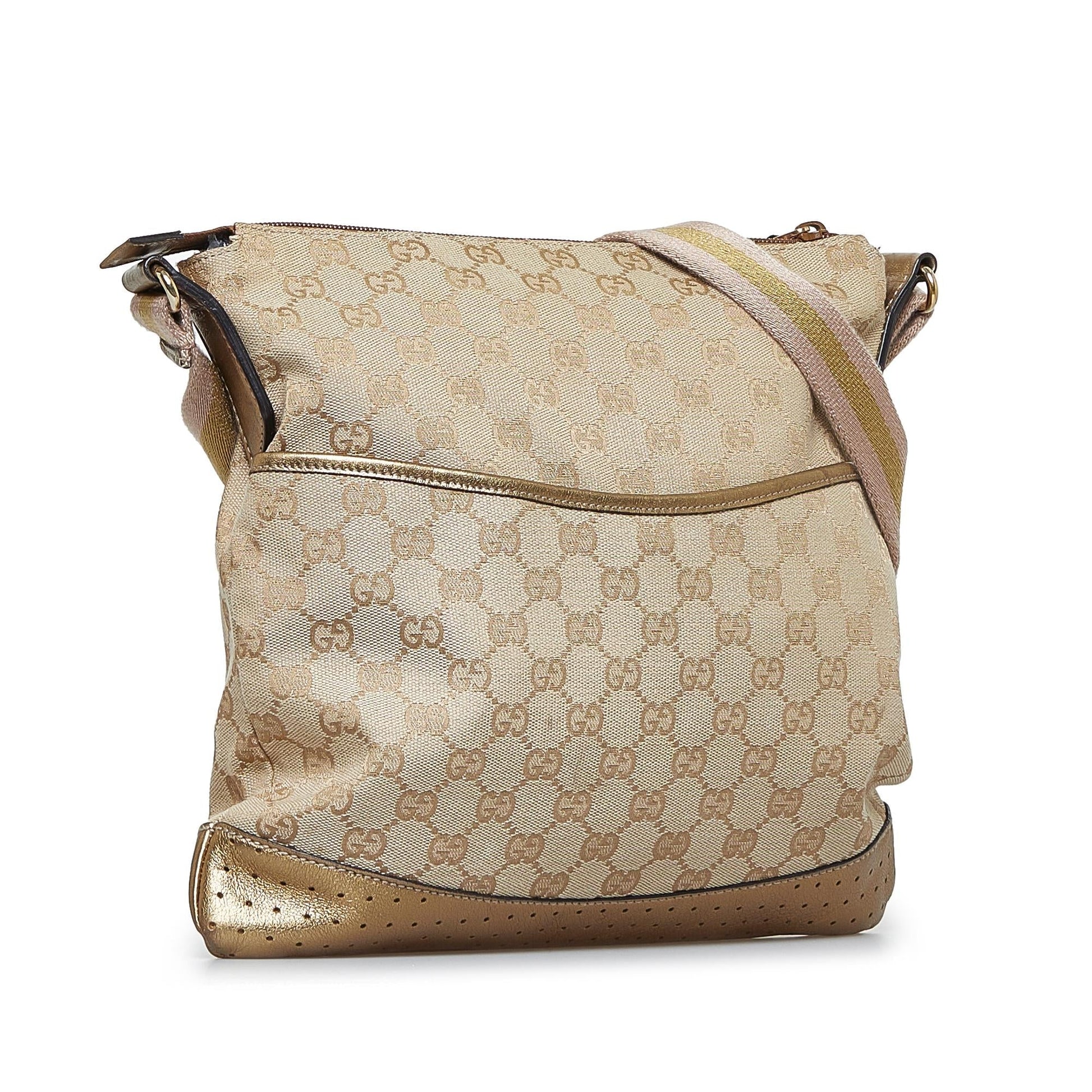 Gucci GG SHG-am6vgN Canvas Brown Crossbody Bag