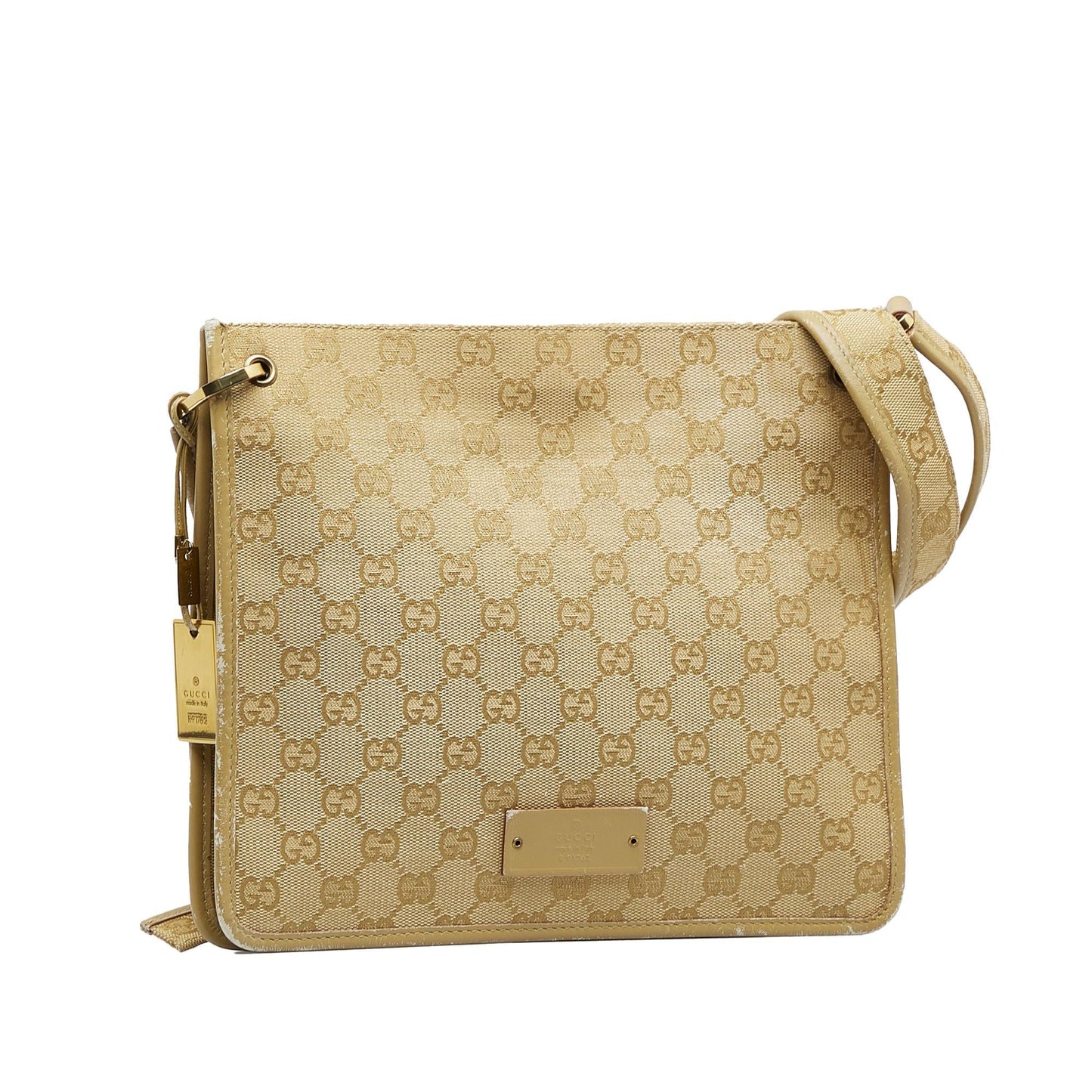 Gucci GG SHG-rnWSW2 Canvas Brown Crossbody Bag