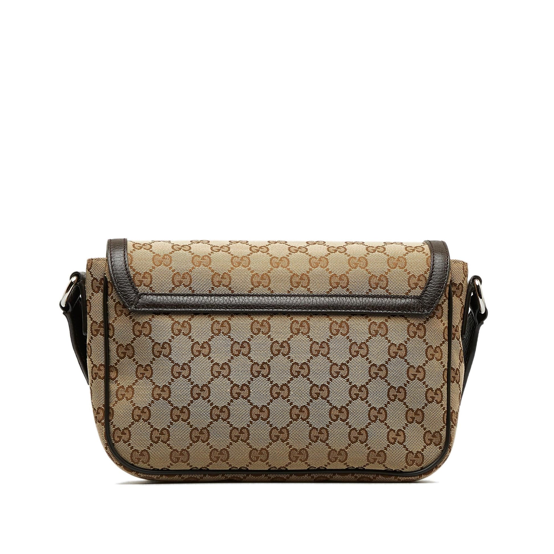 Gucci GG SHG-5Brxdh Canvas Brown Crossbody Bag