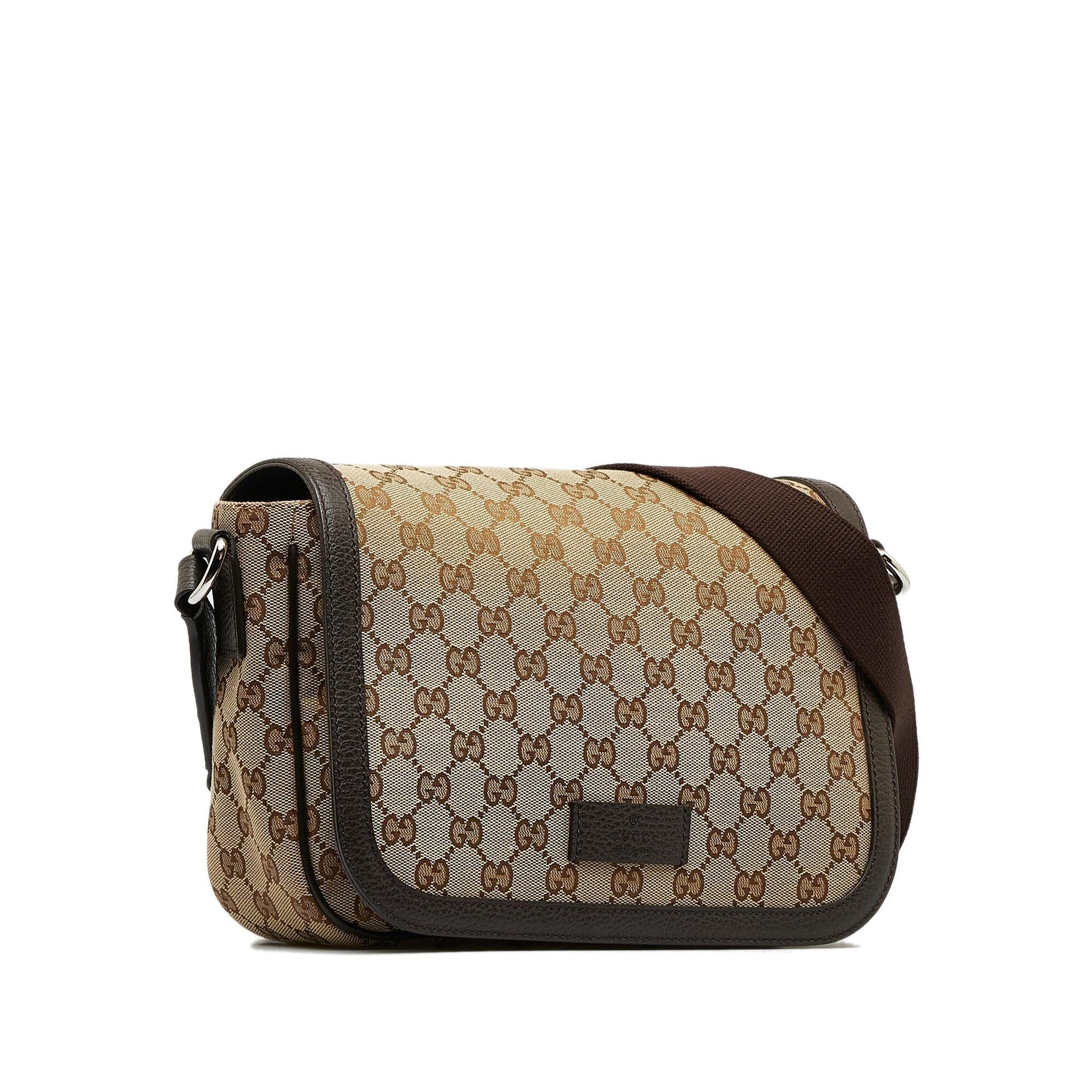 Gucci GG SHG-5Brxdh Canvas Brown Crossbody Bag