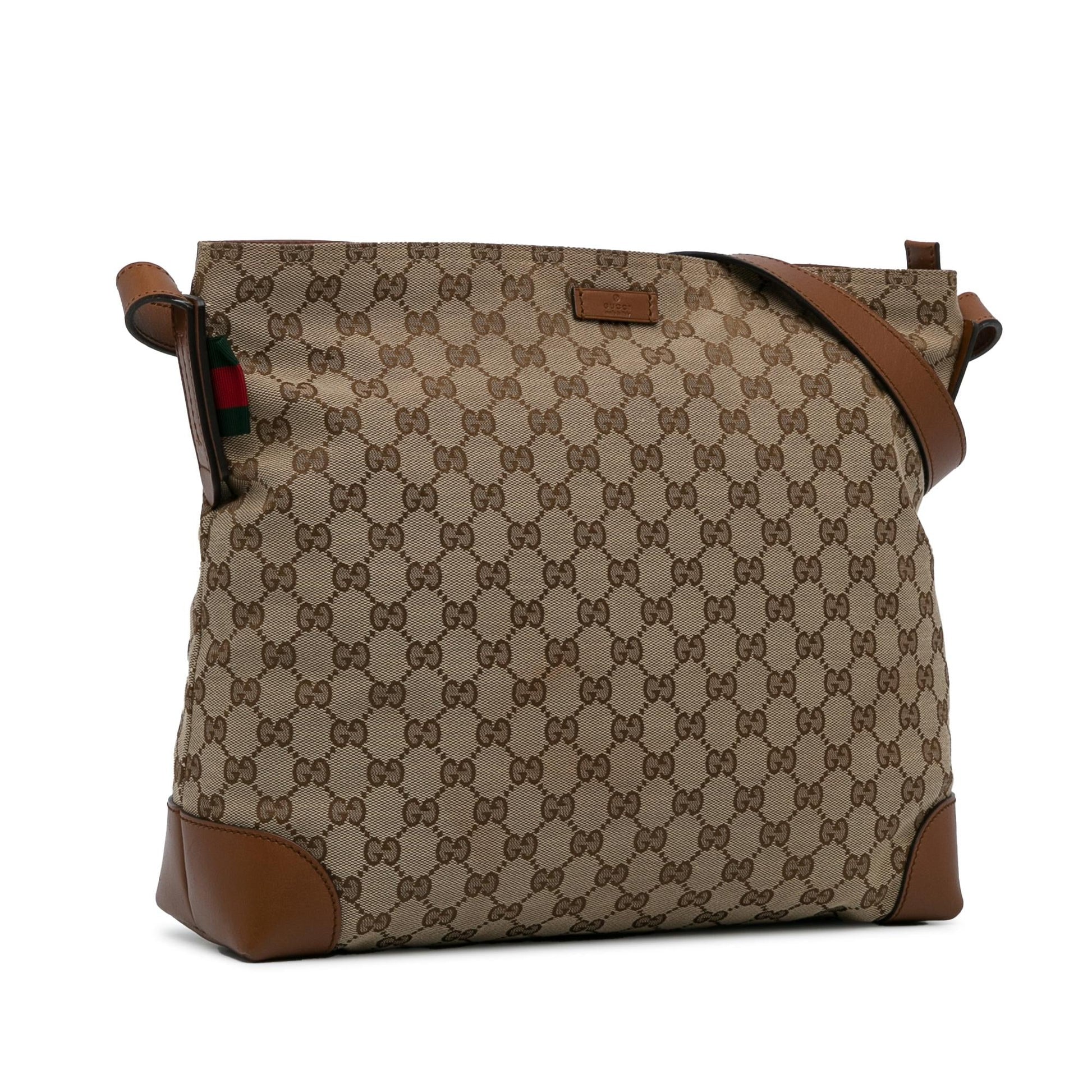 Gucci GG SHG-XXqOBr Canvas Brown Crossbody Bag