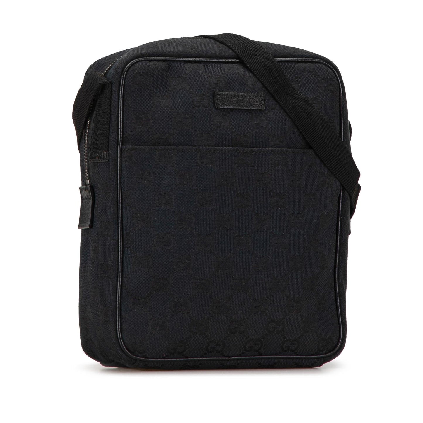 Gucci GG Canvas Calf Black Crossbody Bag Shg 62Yxq1