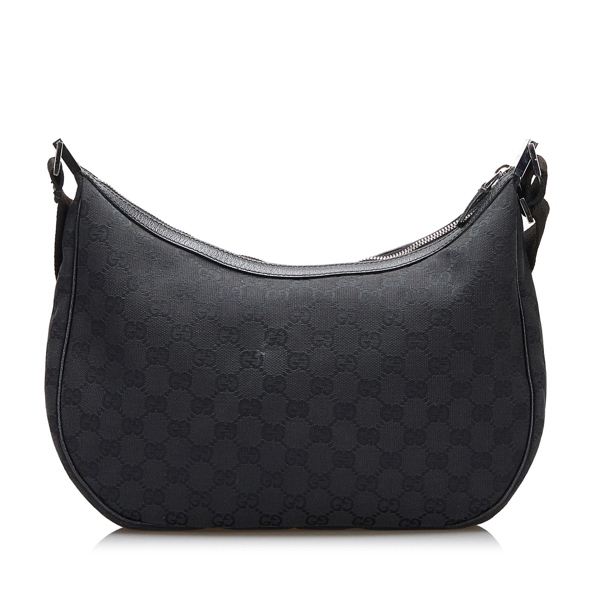 Gucci GG SHG-8JqiwJ Canvas Calf Black Crossbody Bag