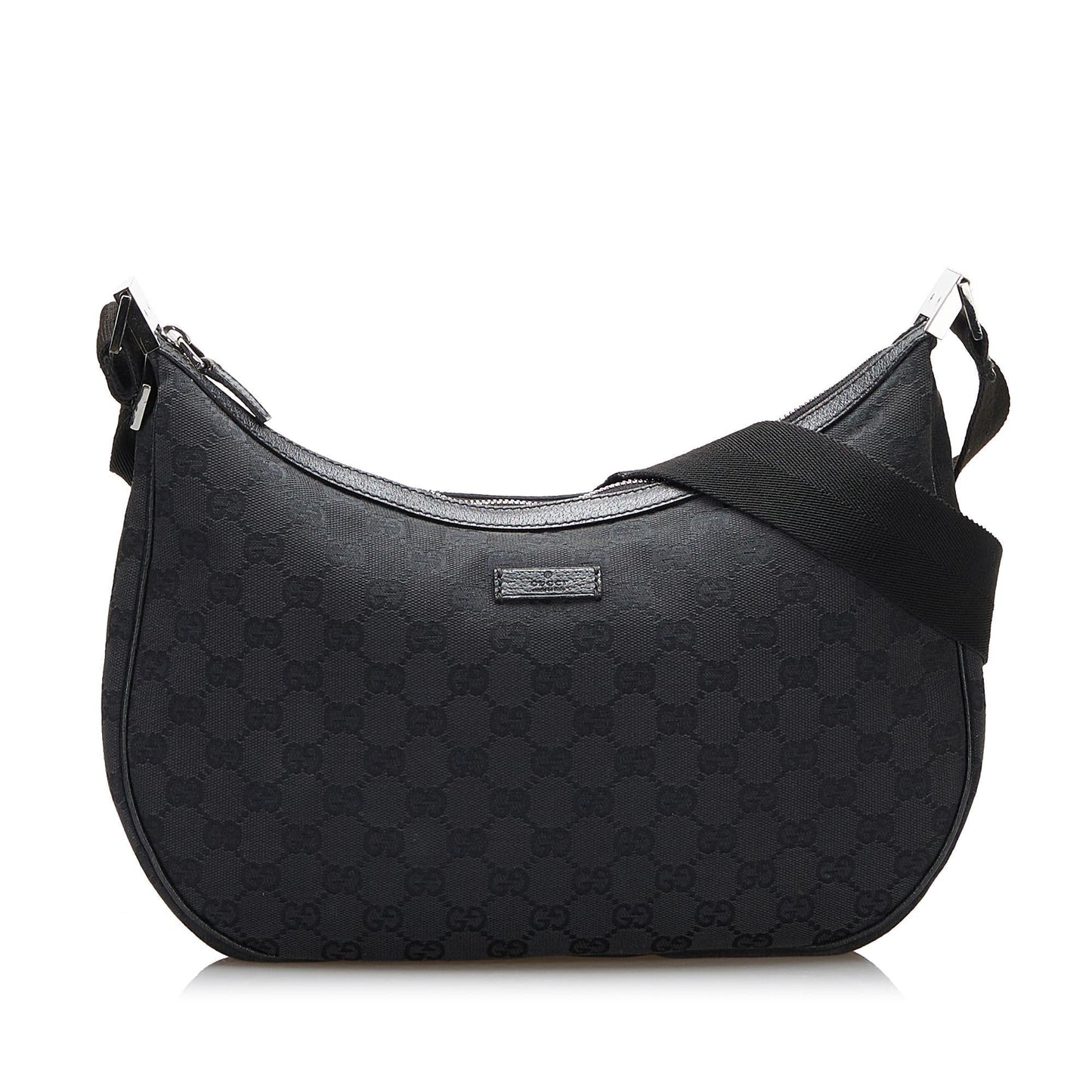 Gucci GG SHG-8JqiwJ Canvas Calf Black Crossbody Bag