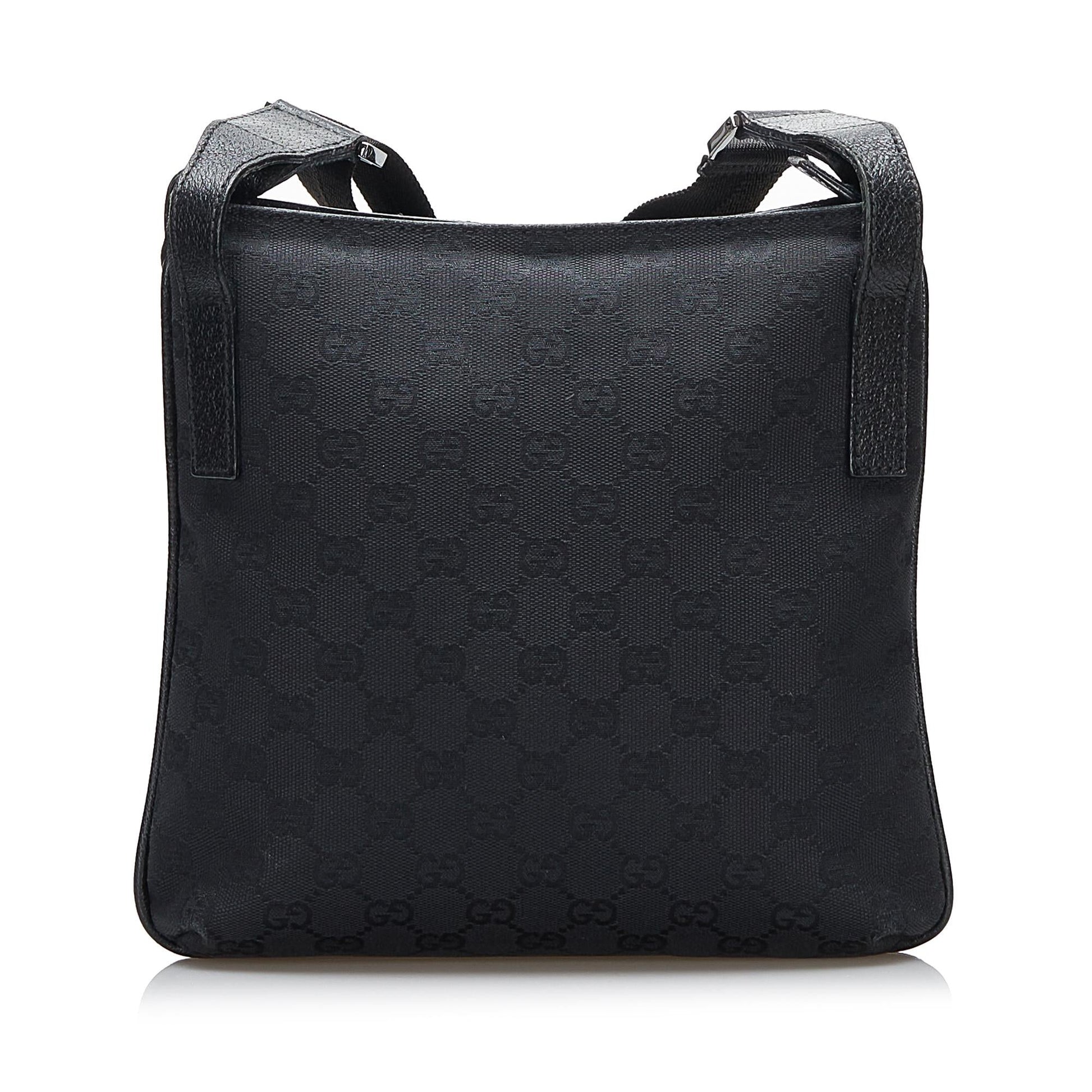 Gucci GG SHG-TeWX8t Canvas Calf Black Crossbody Bag
