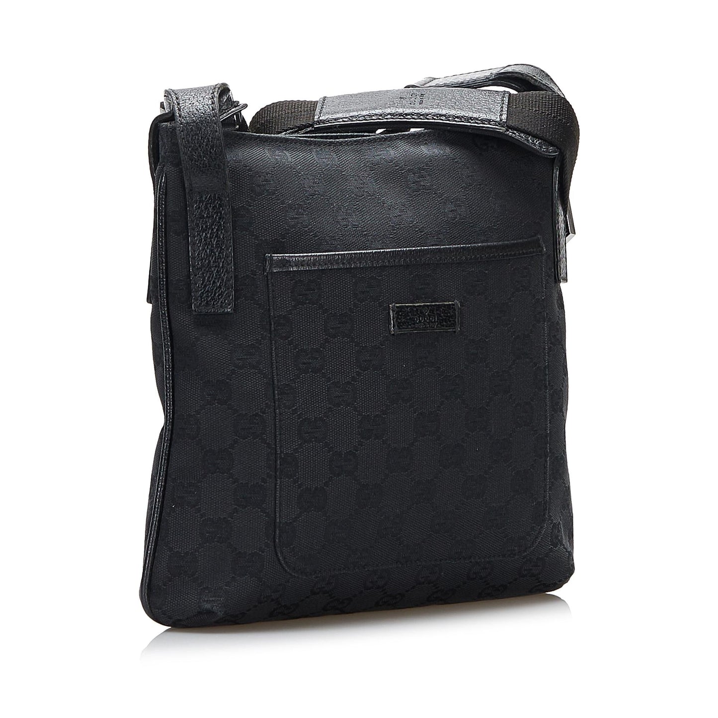 Gucci GG SHG-TeWX8t Canvas Calf Black Crossbody Bag