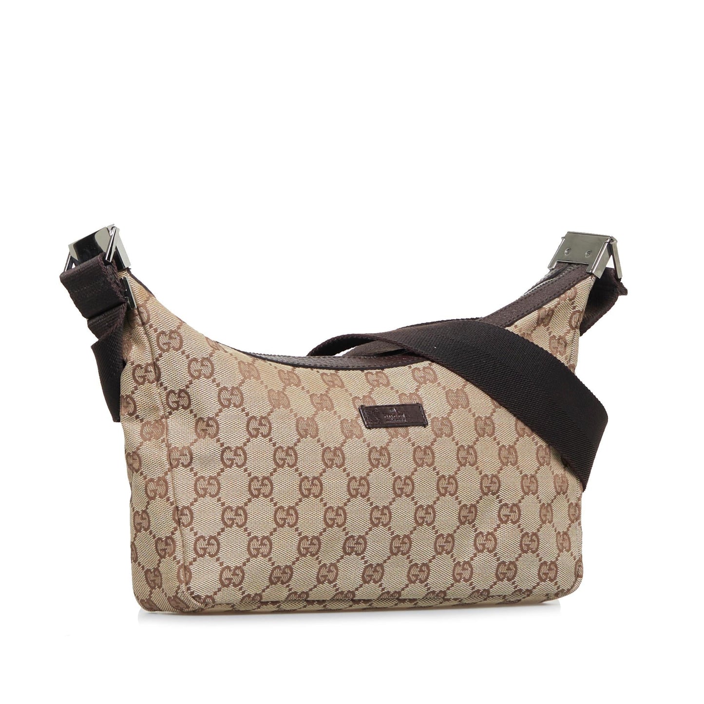Gucci GG SHG-huROyb Canvas Brown Crossbody Bag