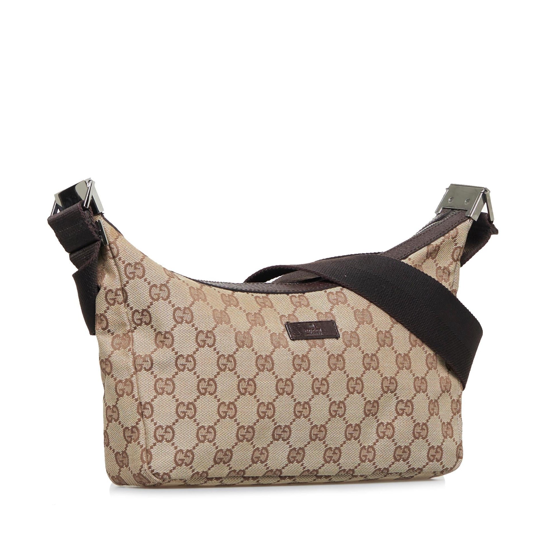 Gucci GG SHG-huROyb Canvas Brown Crossbody Bag