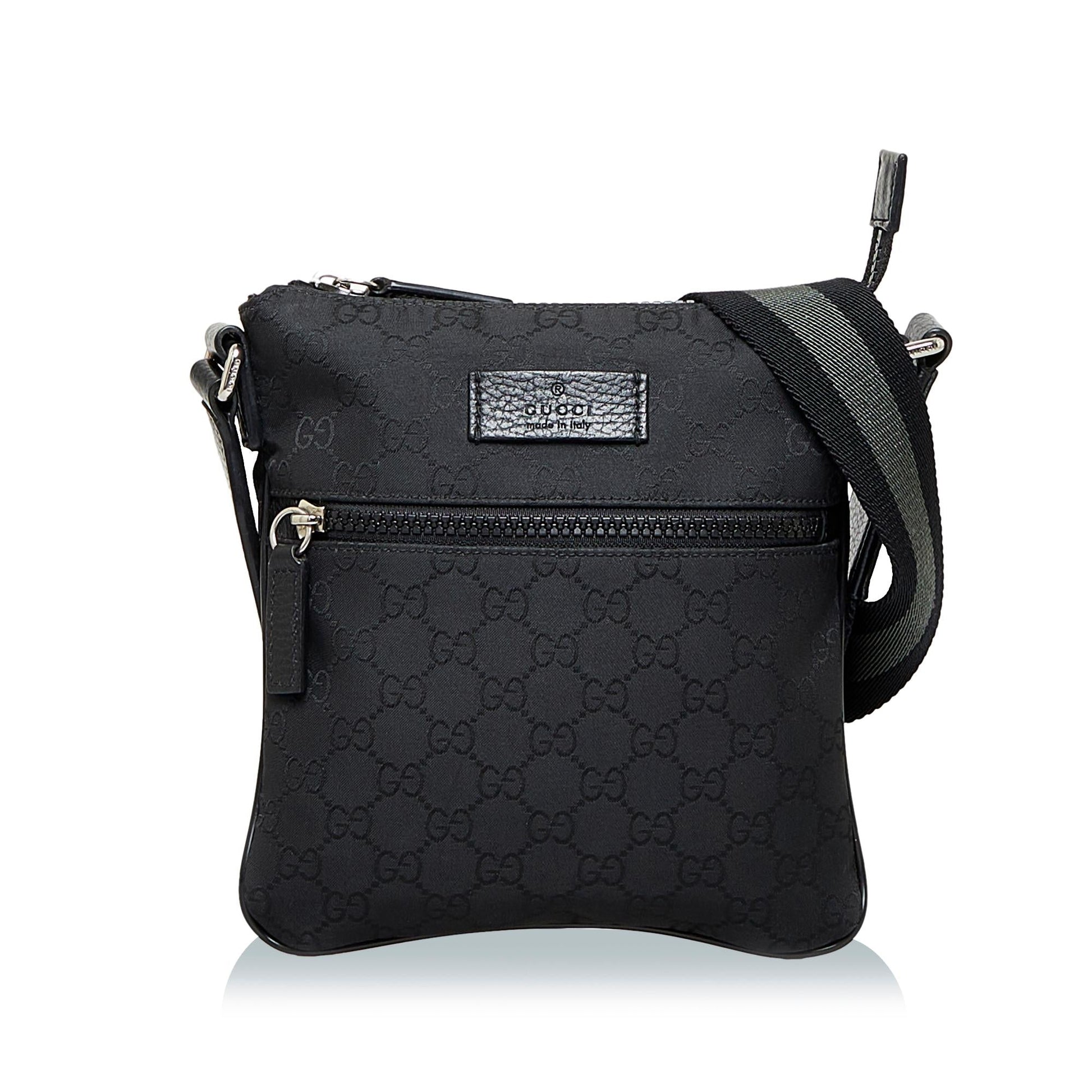 Gucci GG SHG-zpvXgM Canvas Calf Black Crossbody Bag
