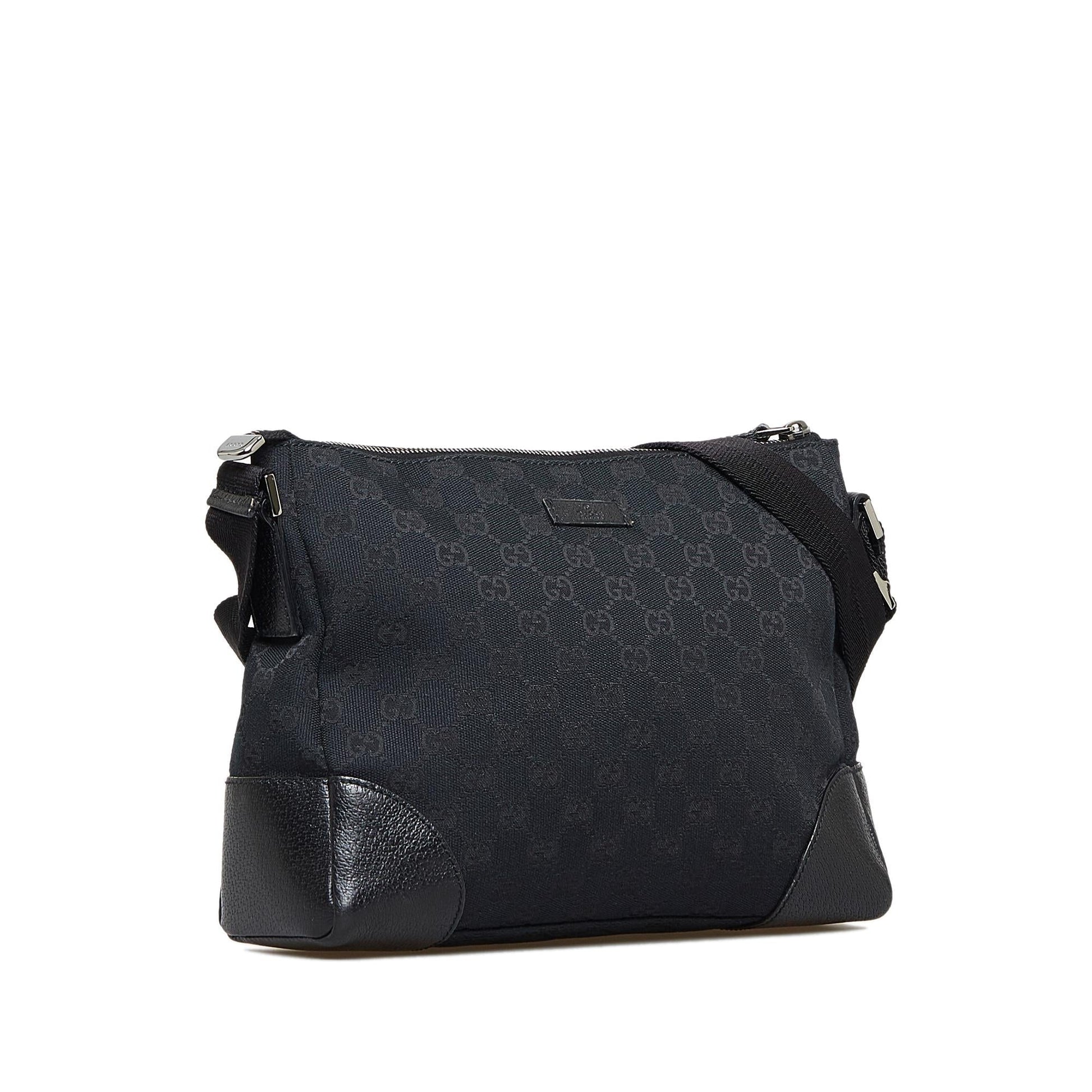 Gucci GG SHG-dCodfZ Canvas Calf Black Crossbody Bag