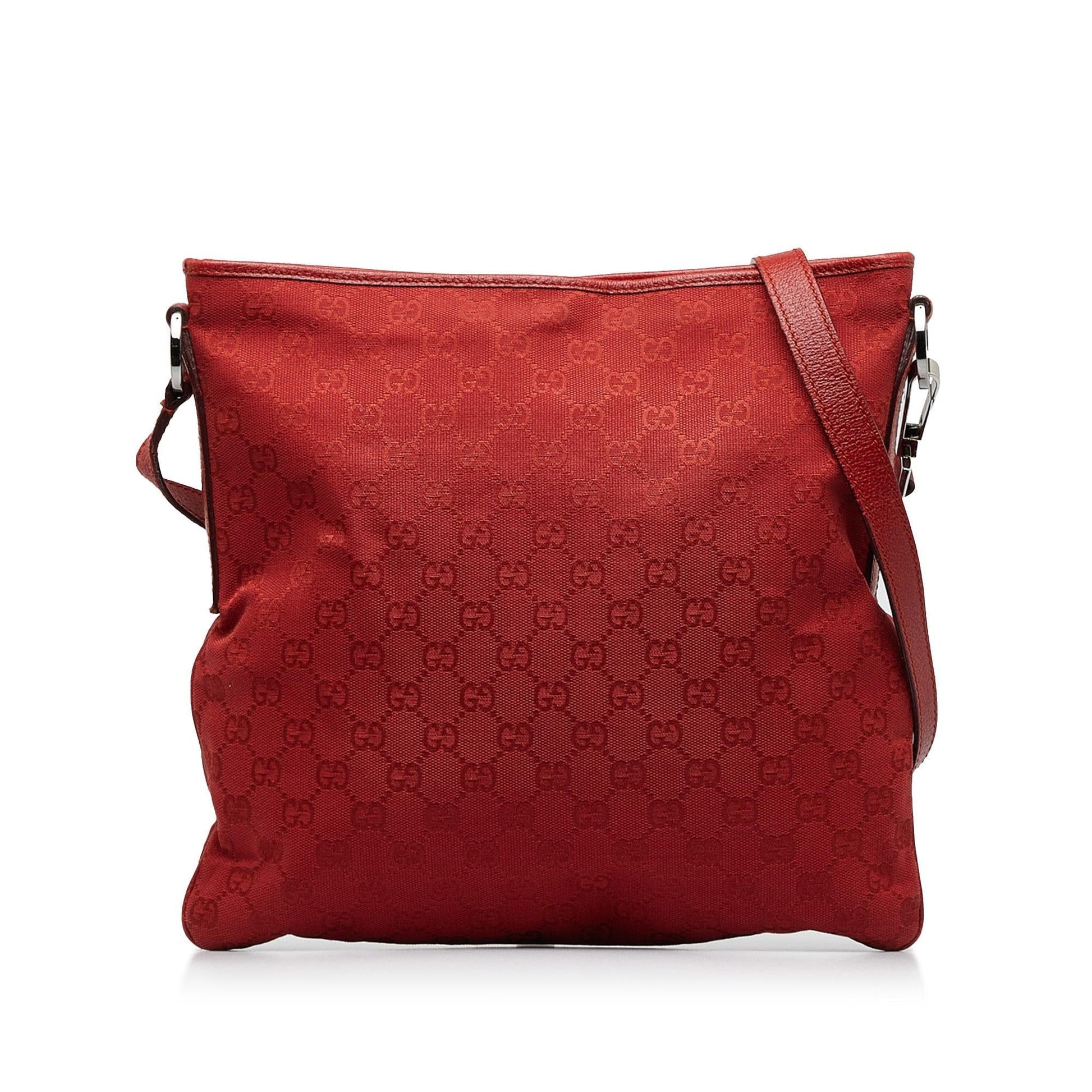 Gucci GG SHG-cjySE3 Canvas Calf Red Crossbody Bag