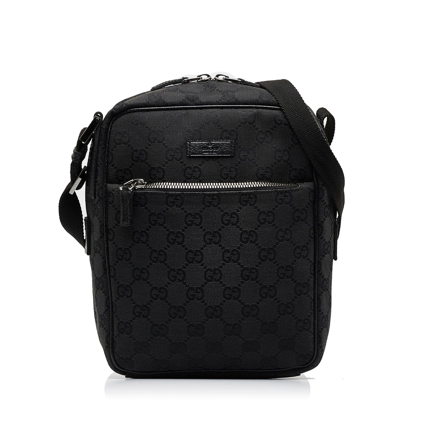 Gucci GG SHG-AeOek4 Canvas Calf Black Crossbody Bag