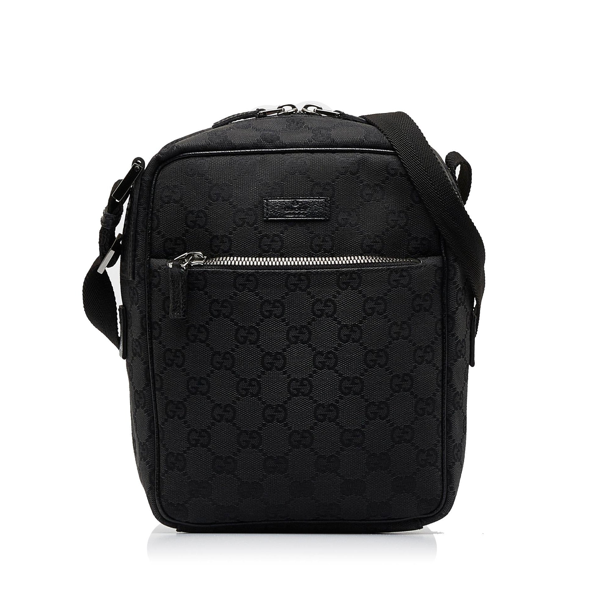 Gucci GG SHG-AeOek4 Canvas Calf Black Crossbody Bag