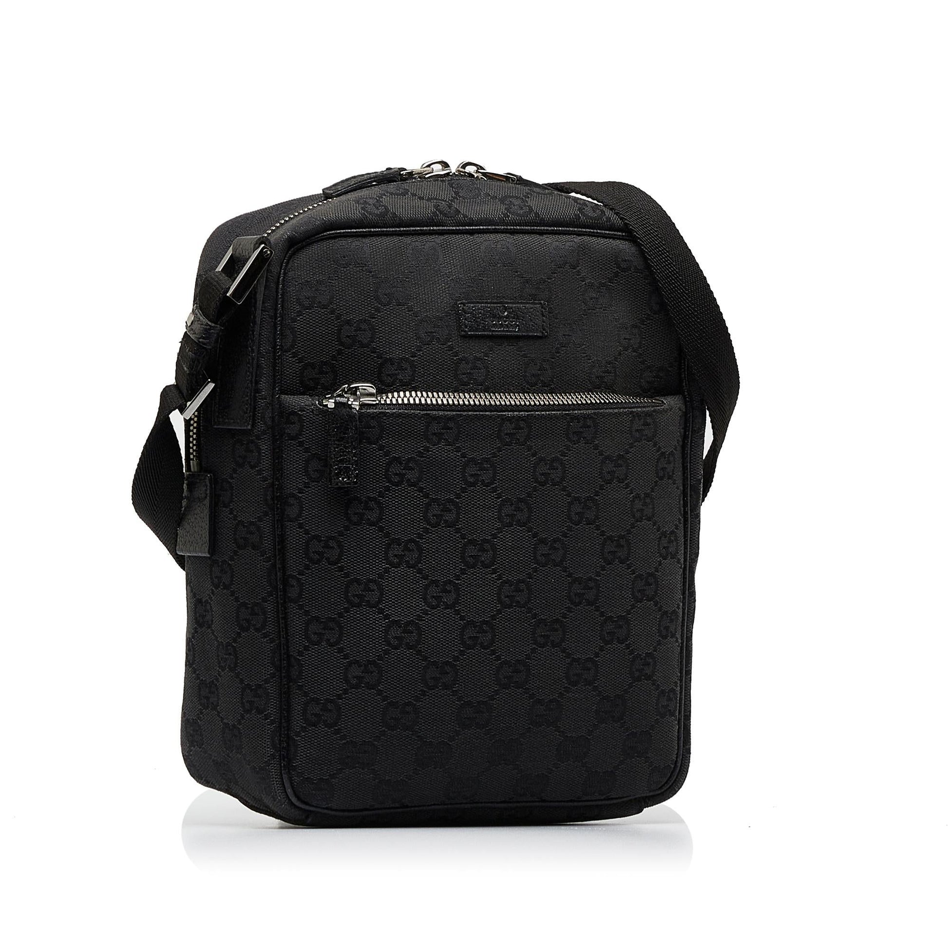 Gucci GG SHG-AeOek4 Canvas Calf Black Crossbody Bag