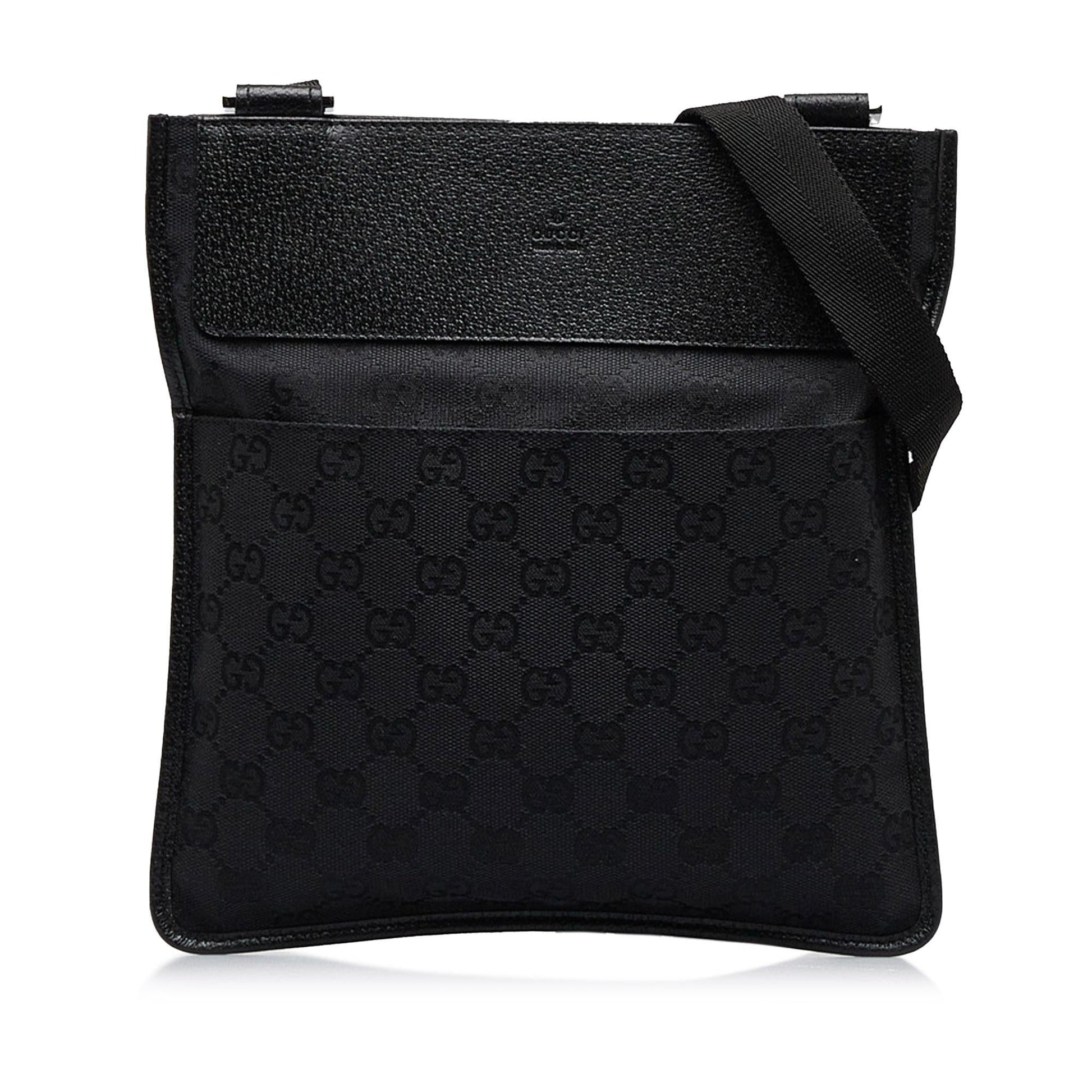 Gucci GG SHG-ZhFELR Canvas Calf Black Crossbody Bag