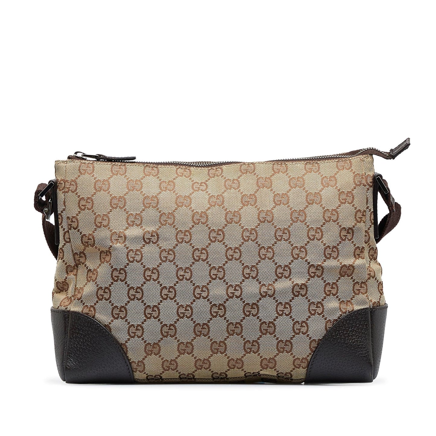 Gucci GG SHG-1xWNFP Canvas Calf Brown Crossbody Bag