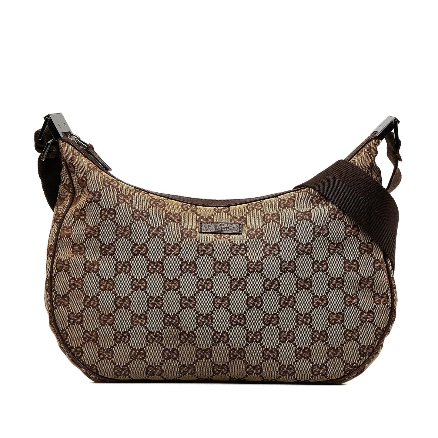 Gucci GG SHG-QJp6Hg Canvas Calf Brown Crossbody Bag