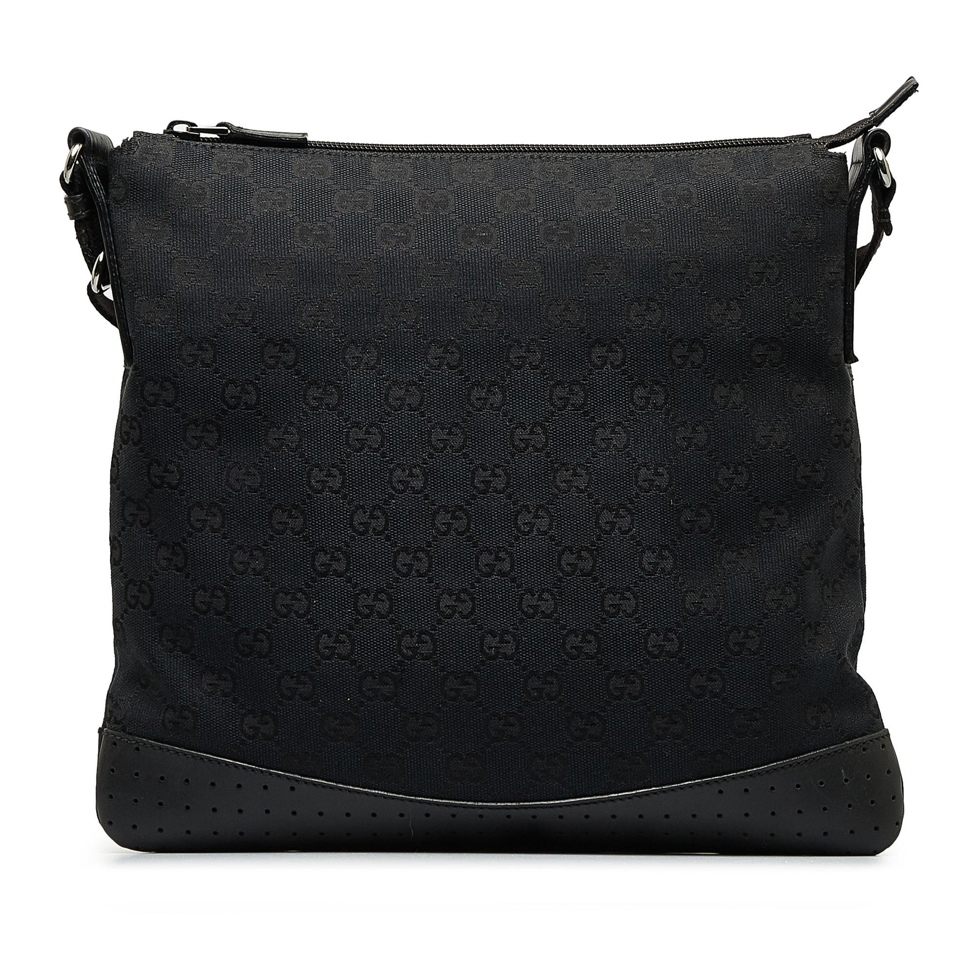 Gucci GG SHG-SbFpk0 Canvas Calf Black Crossbody Bag