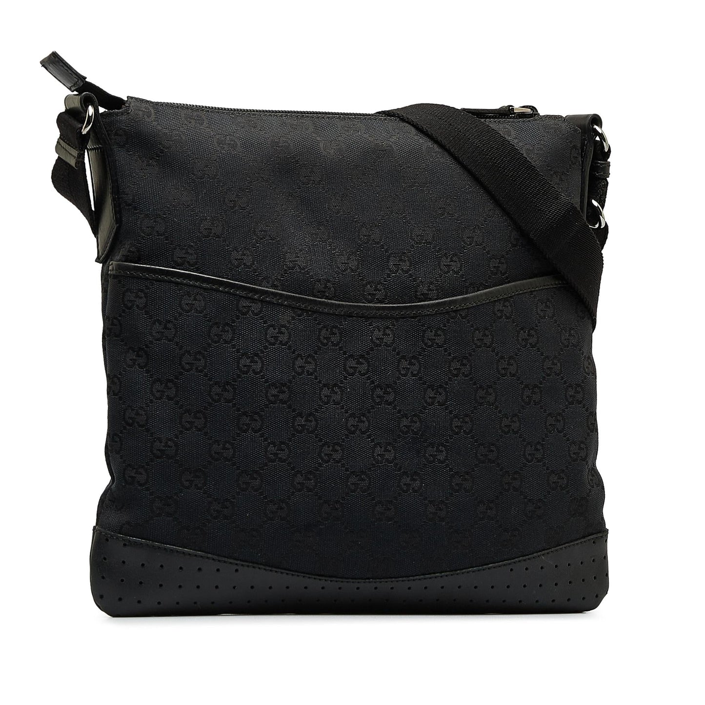 Gucci GG SHG-SbFpk0 Canvas Calf Black Crossbody Bag