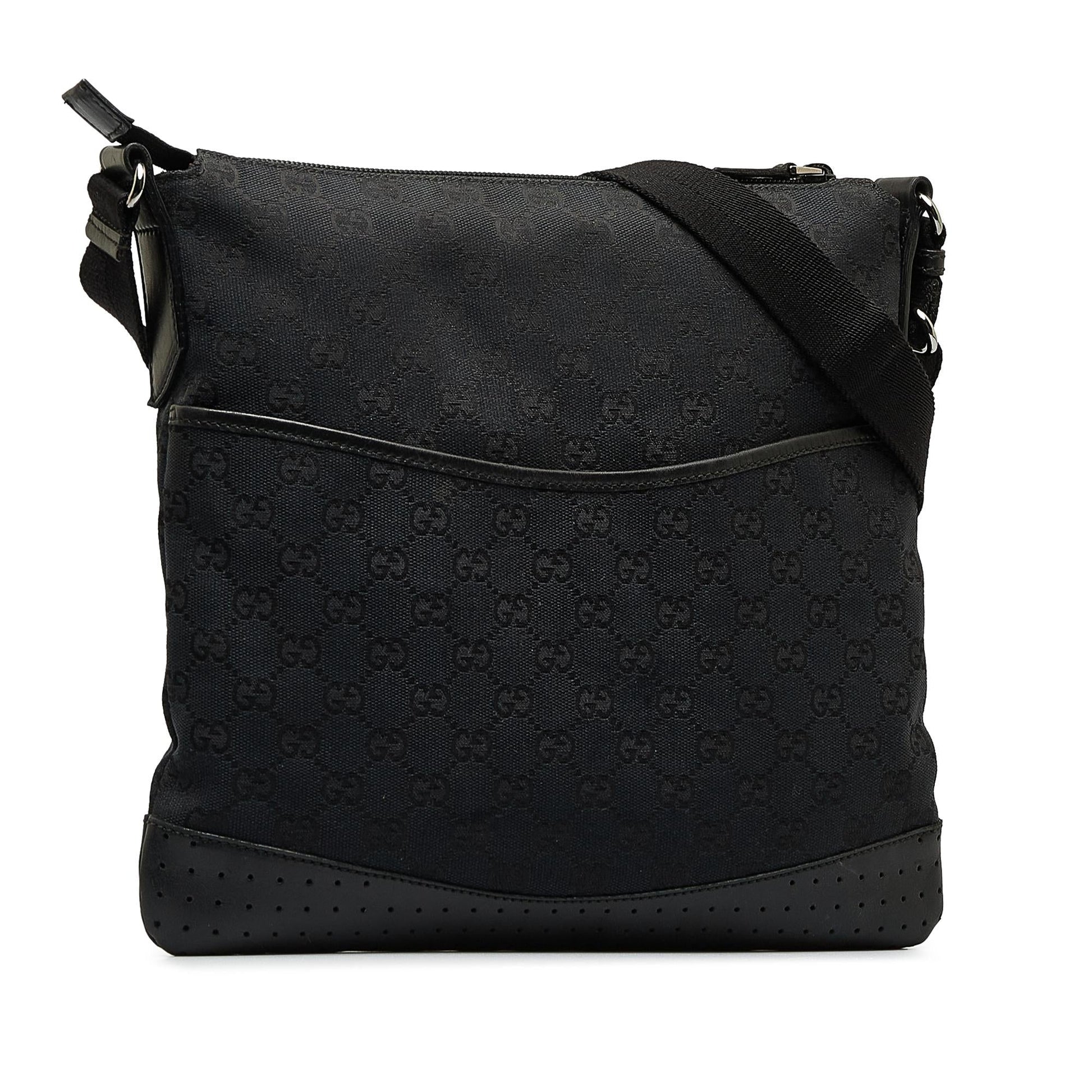 Gucci GG SHG-SbFpk0 Canvas Calf Black Crossbody Bag