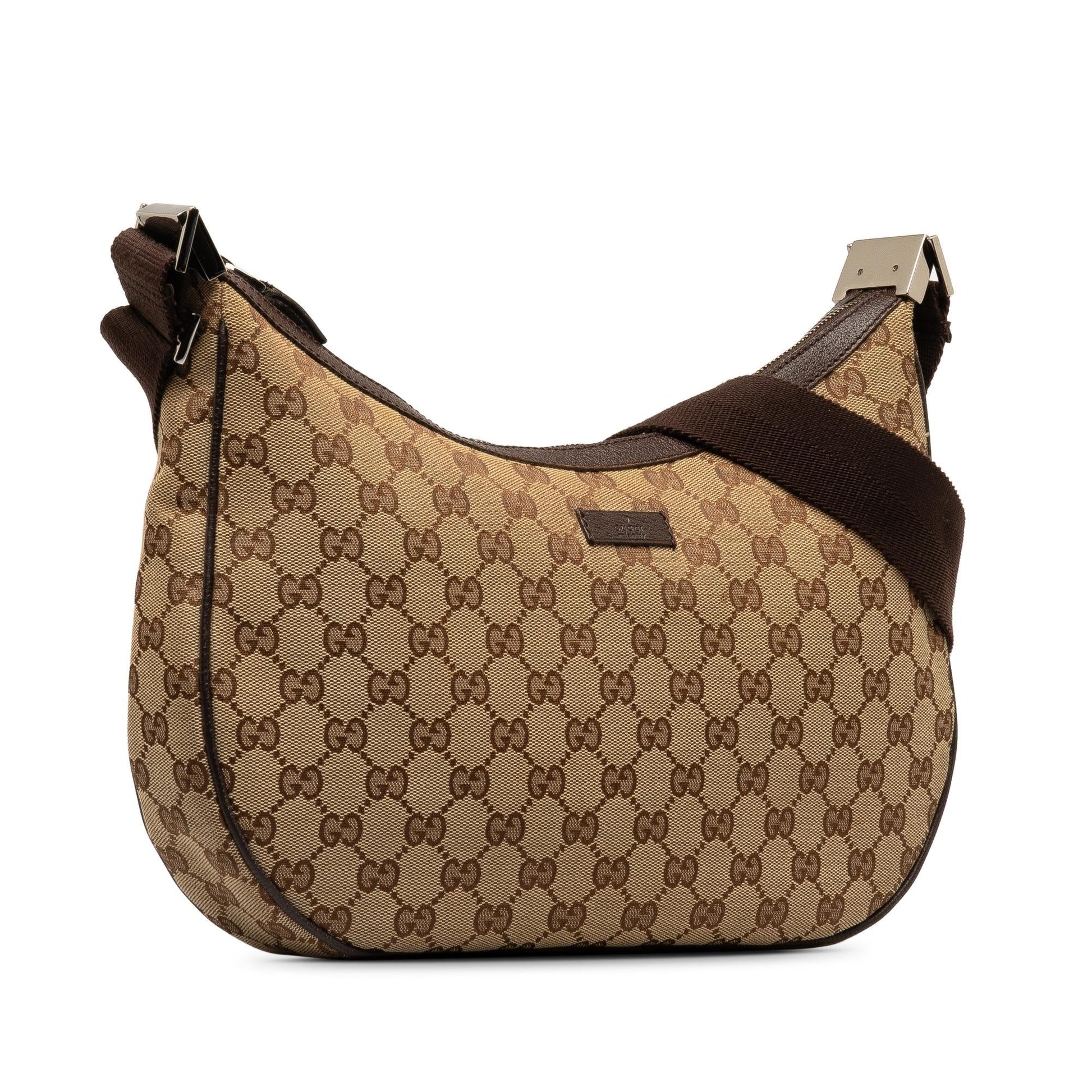 Gucci GG SHG-4ucEVr Canvas Calf Brown Crossbody Bag