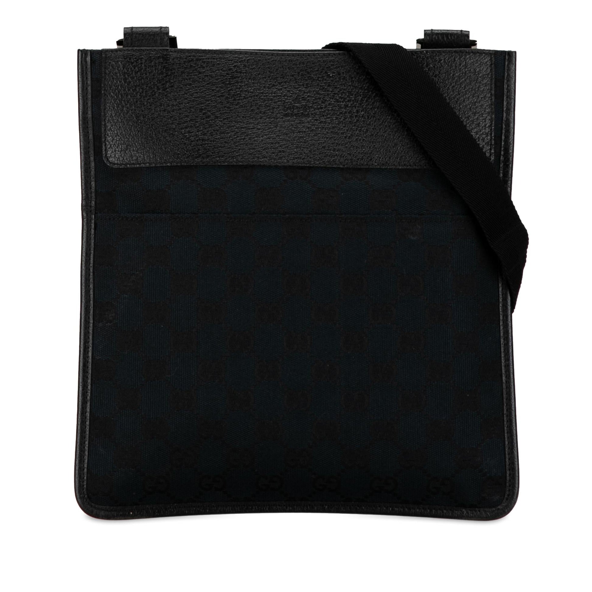 Gucci GG SHG-cXzYD3 Canvas Calf Black Crossbody Bag