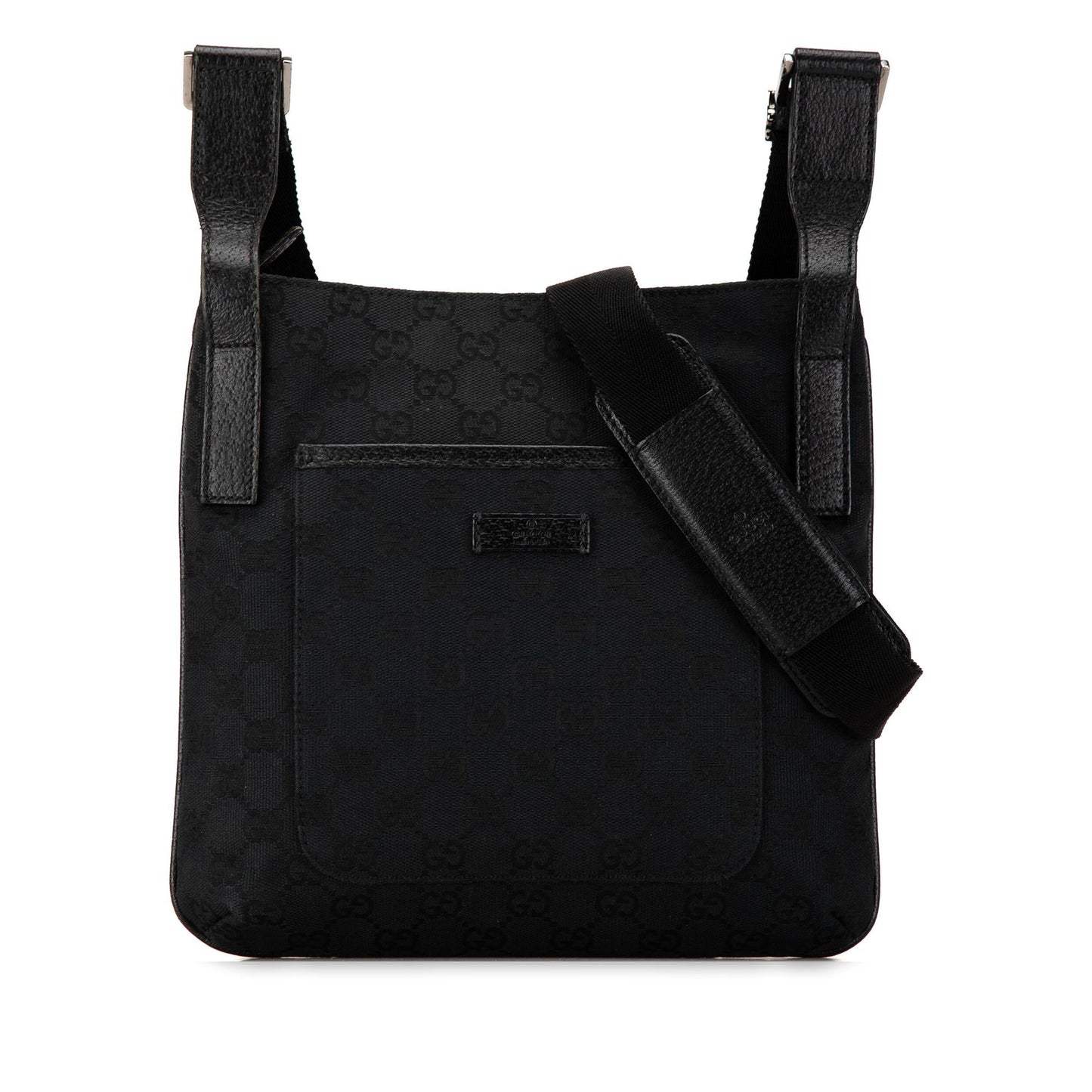 Gucci GG SHG-Z3iqoH Canvas Calf Black Crossbody Bag