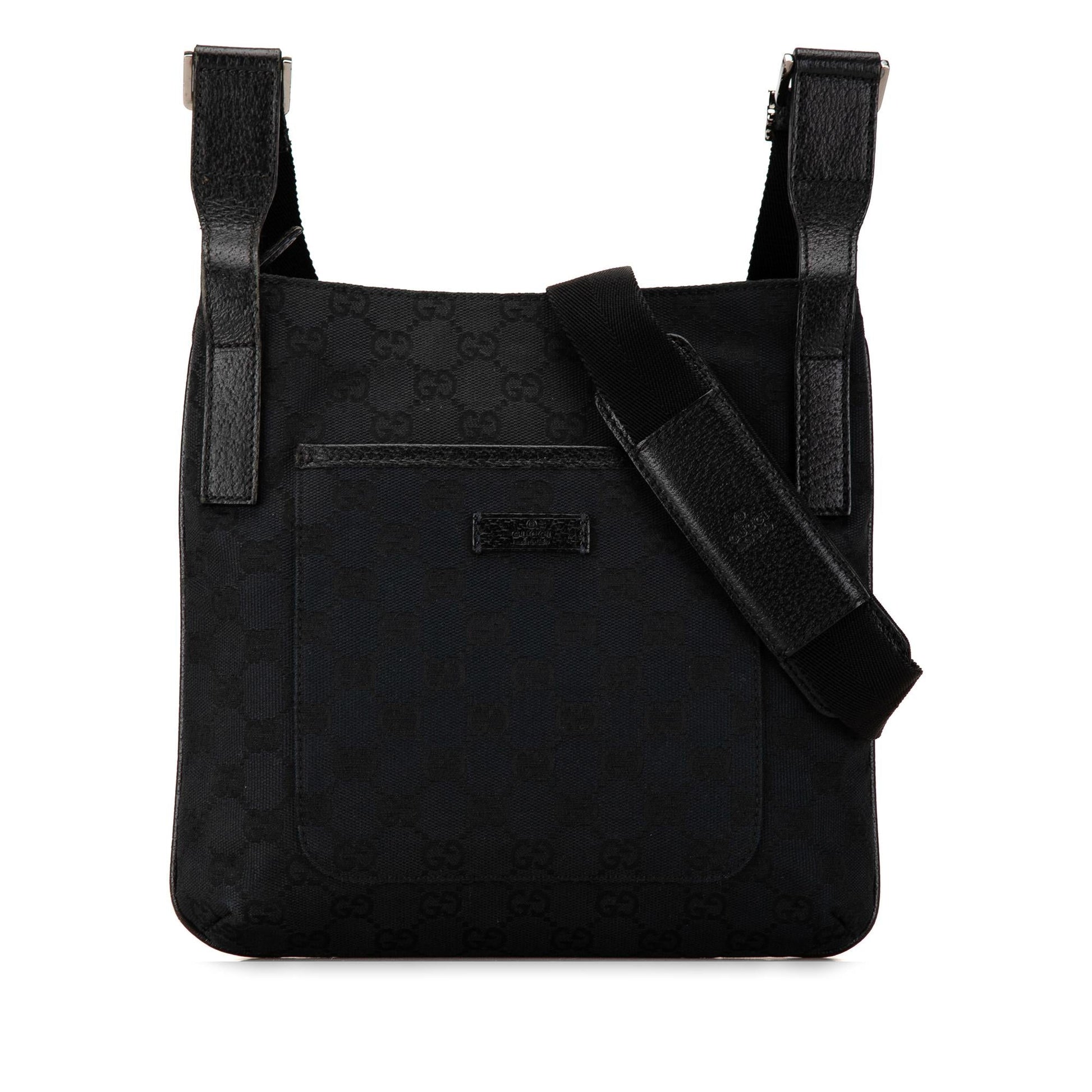 Gucci GG SHG-Z3iqoH Canvas Calf Black Crossbody Bag