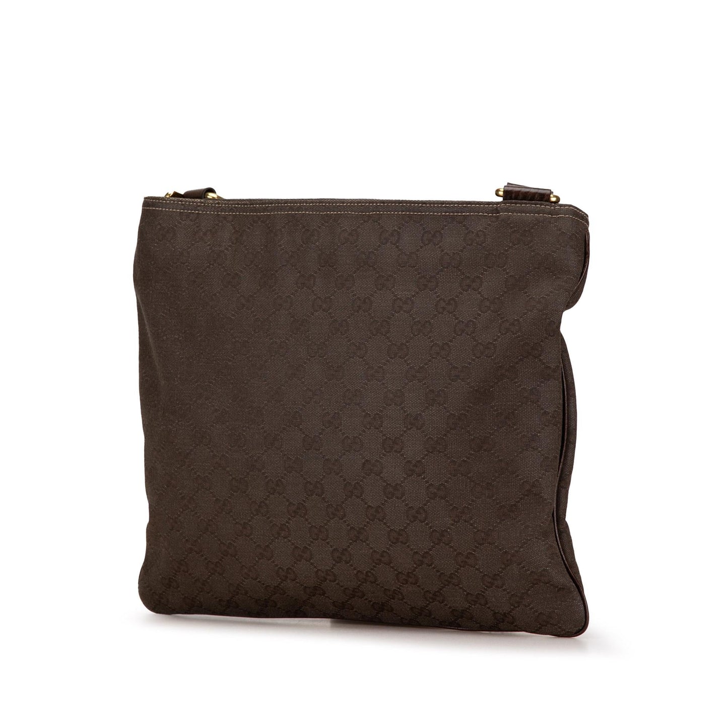 Gucci GG SHG-2o6e7J Canvas Calf Brown Crossbody Bag