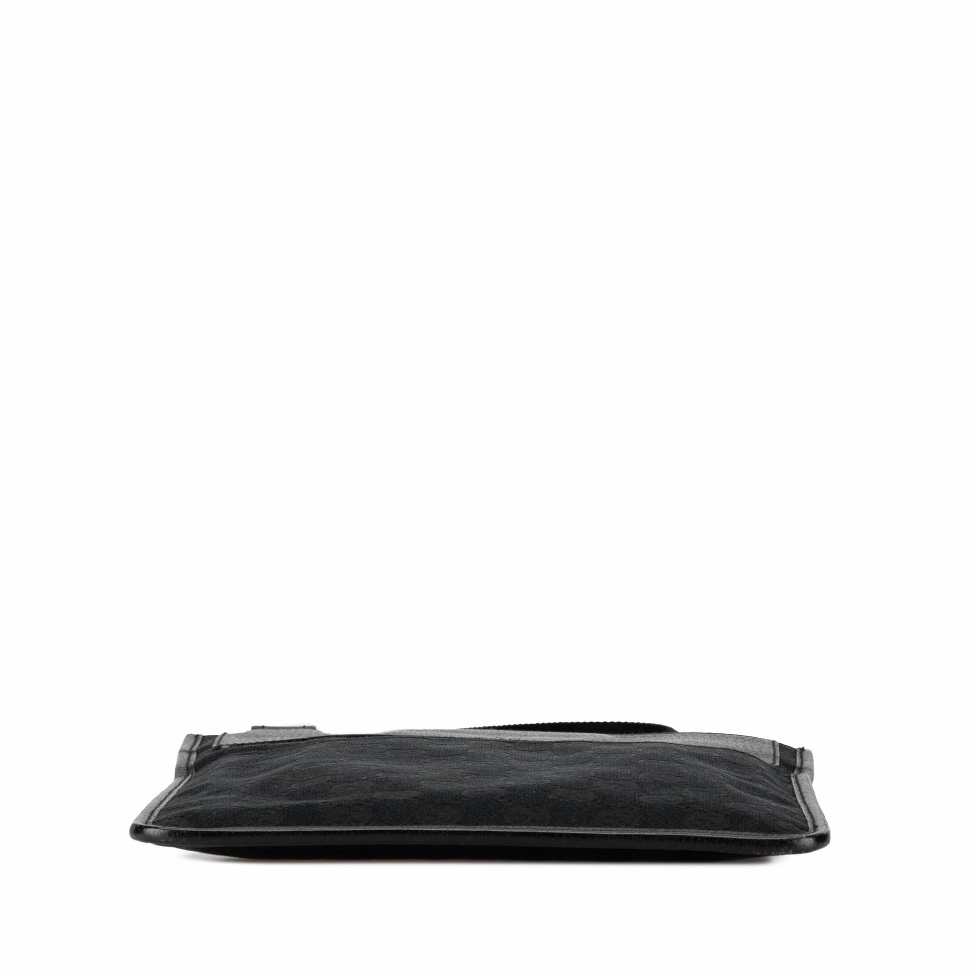 Gucci GG SHG-o9jQ03 Canvas Calf Black Crossbody Bag