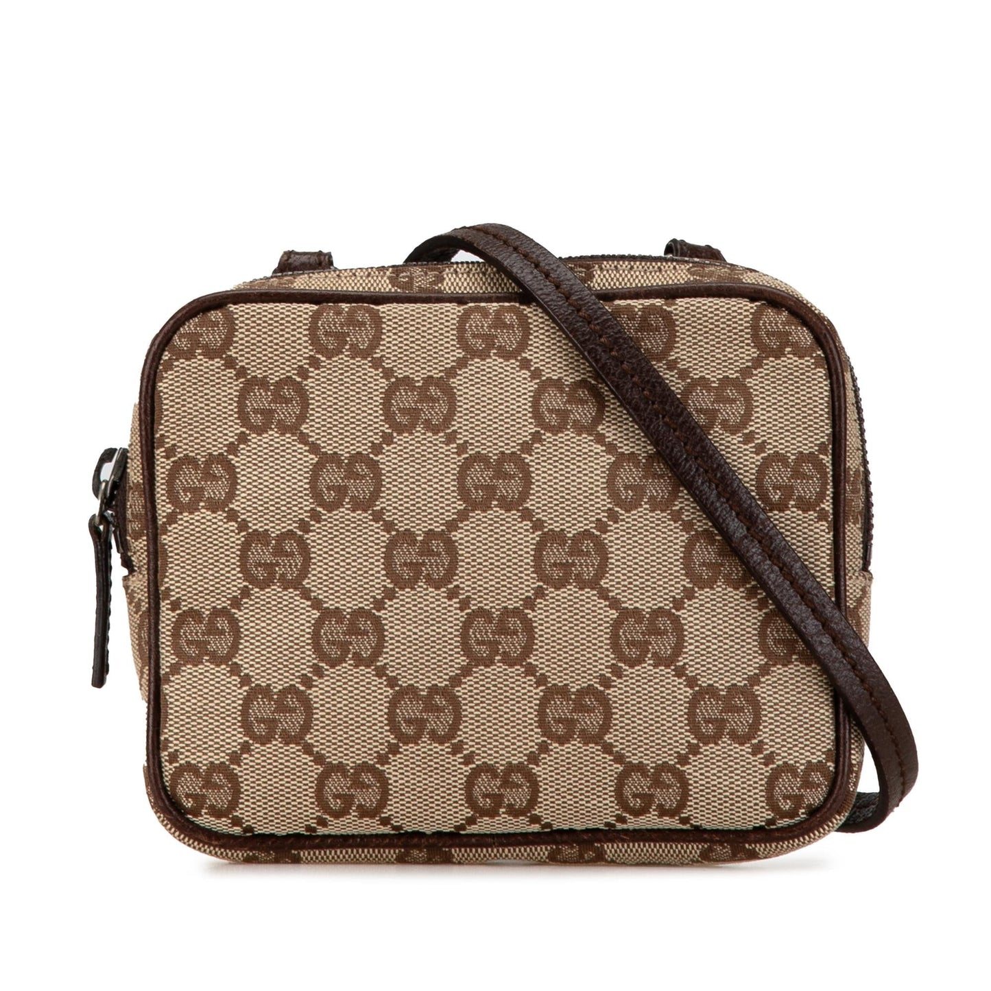 Gucci GG SHG-tBP7Zo Canvas Calf Brown Crossbody Bag