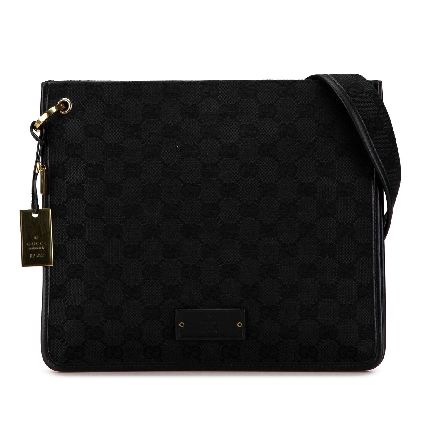 Gucci GG SHG-a4WO5x Canvas Calf Black Crossbody Bag