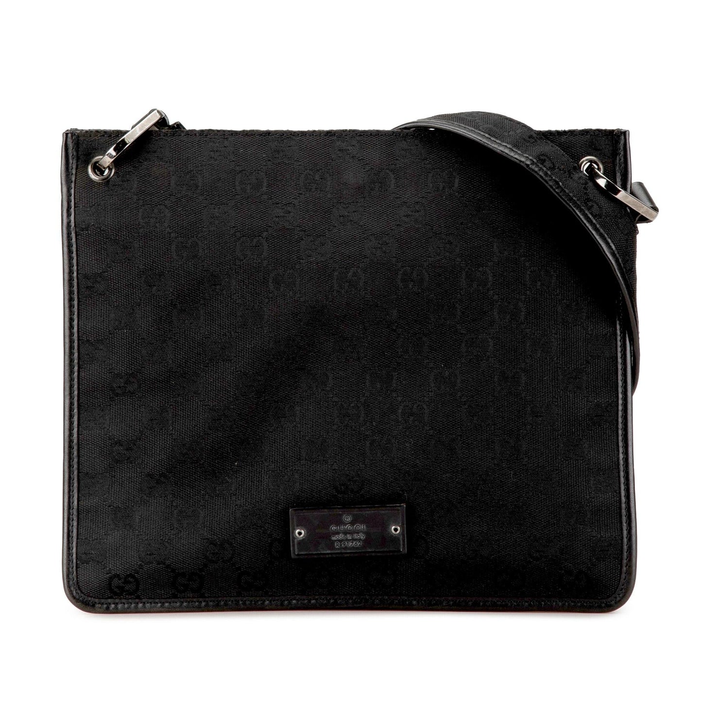 Gucci GG SHG-1oVB9G Canvas Calf Black Crossbody Bag