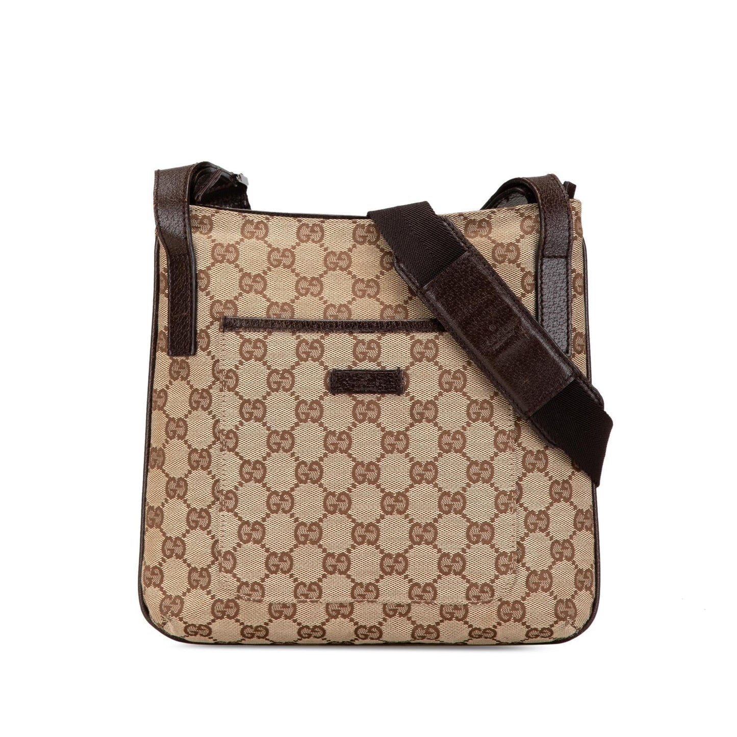 Gucci GG SHG-U0REPR Canvas Calf Brown Crossbody Bag