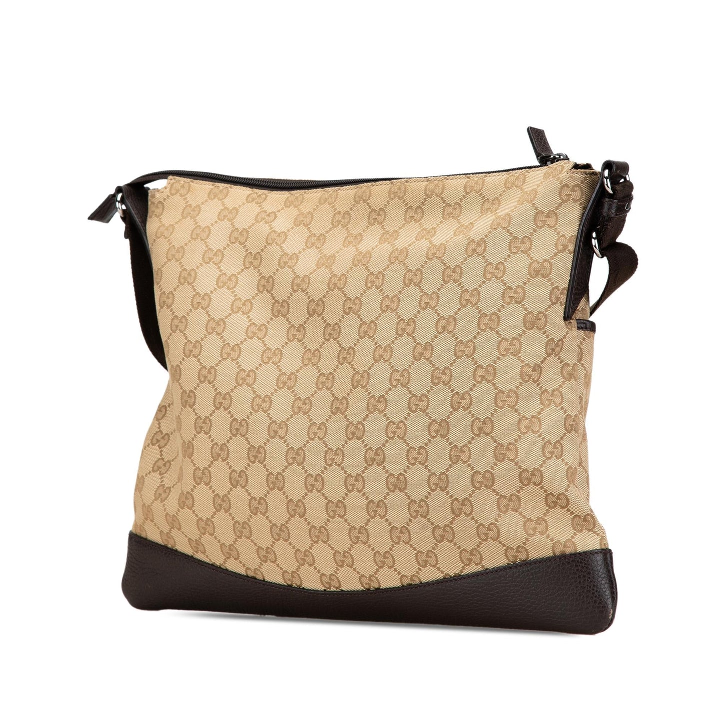 Gucci GG SHG-8wyNZW Canvas Calf Brown Crossbody Bag