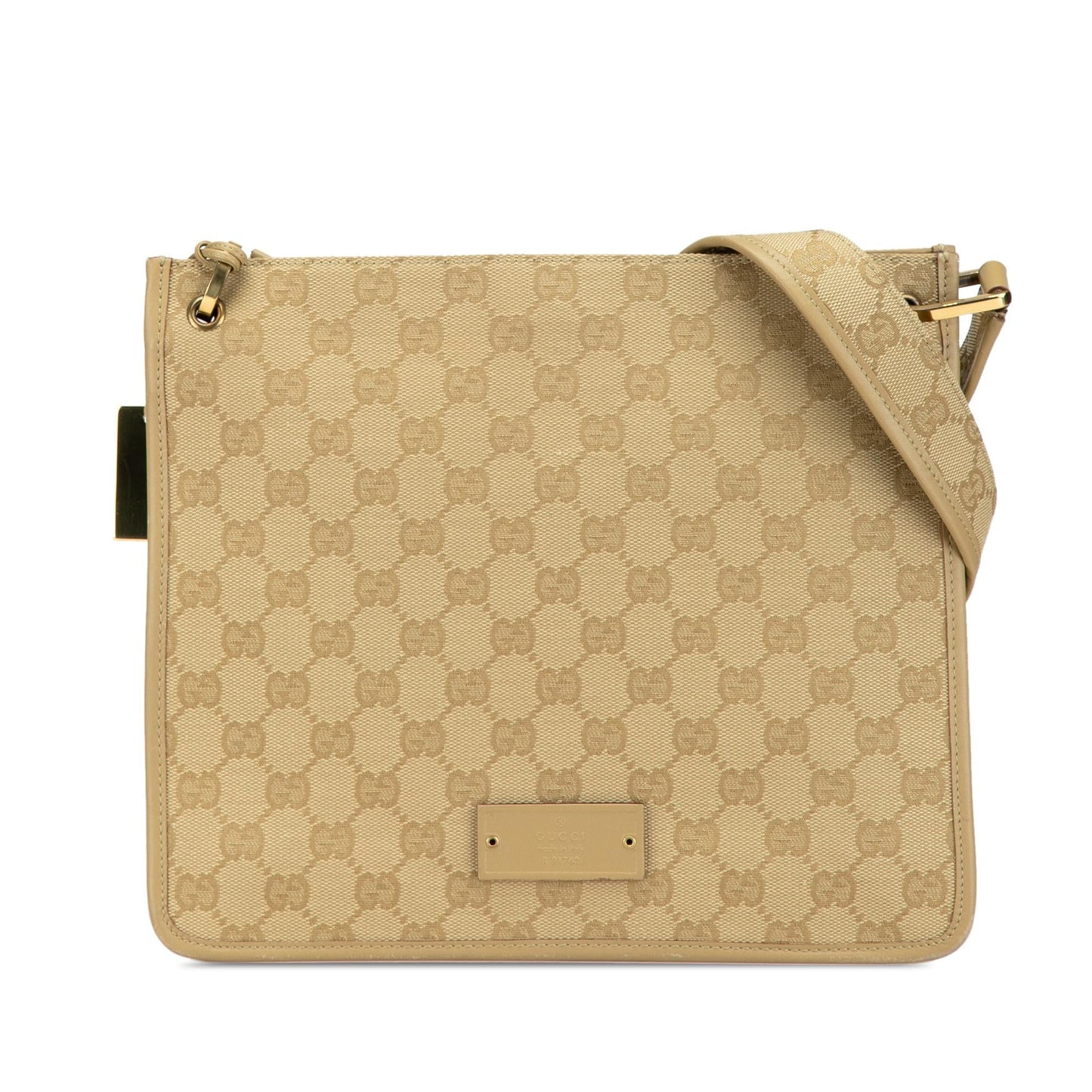 Gucci GG SHG-JTlAqV Canvas Calf Brown Crossbody Bag